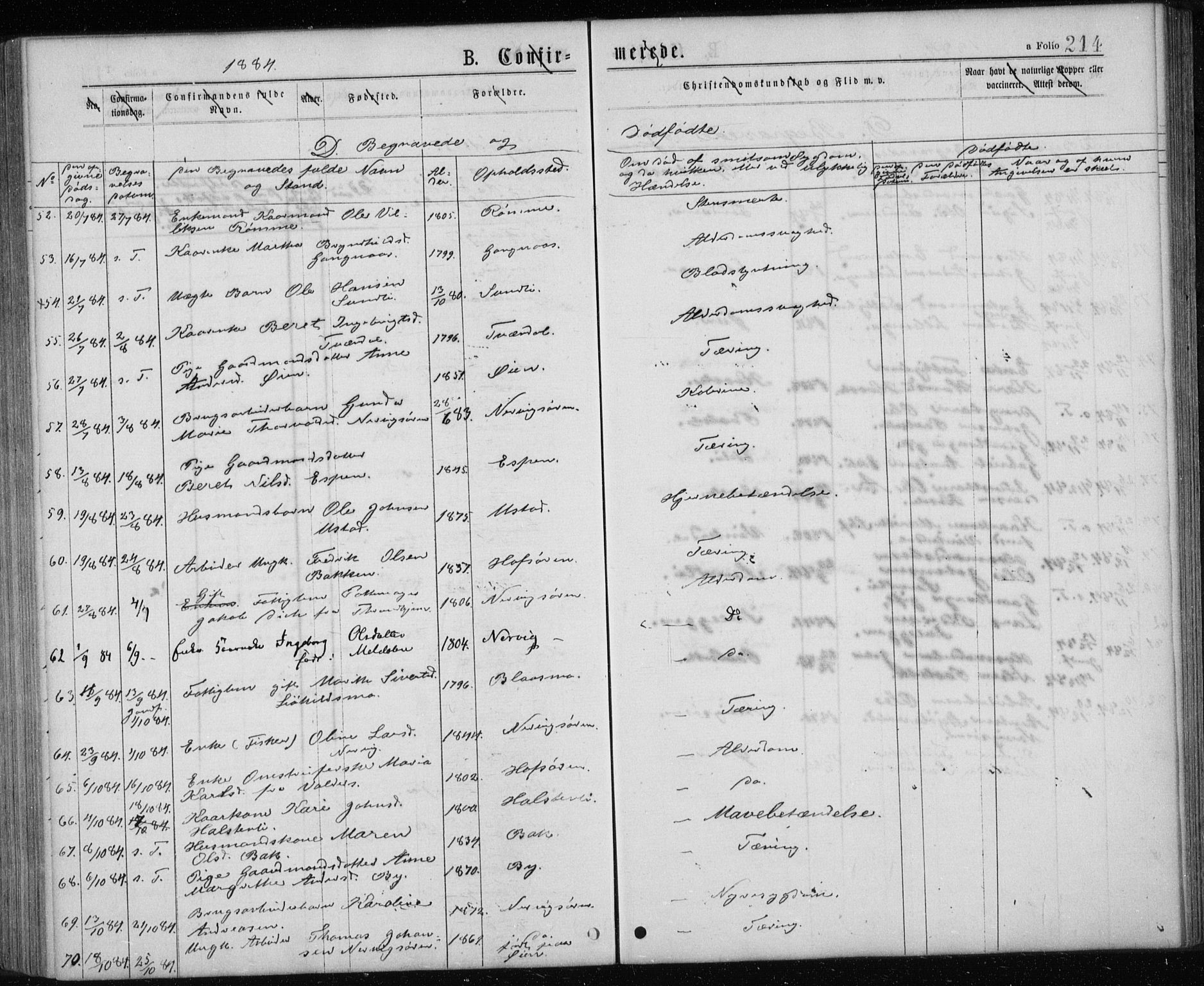 Ministerialprotokoller, klokkerbøker og fødselsregistre - Sør-Trøndelag, AV/SAT-A-1456/668/L0817: Parish register (copy) no. 668C06, 1873-1884, p. 214