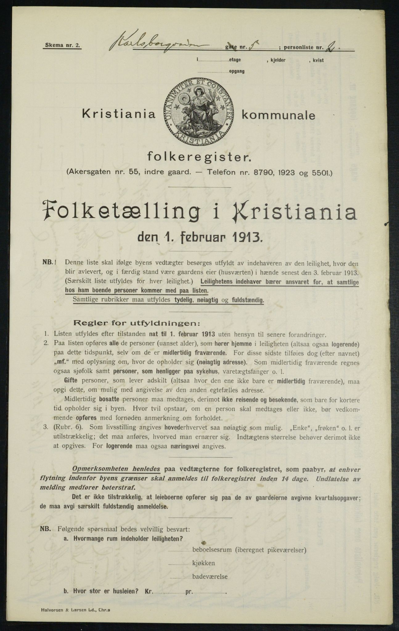 OBA, Municipal Census 1913 for Kristiania, 1913, p. 48702