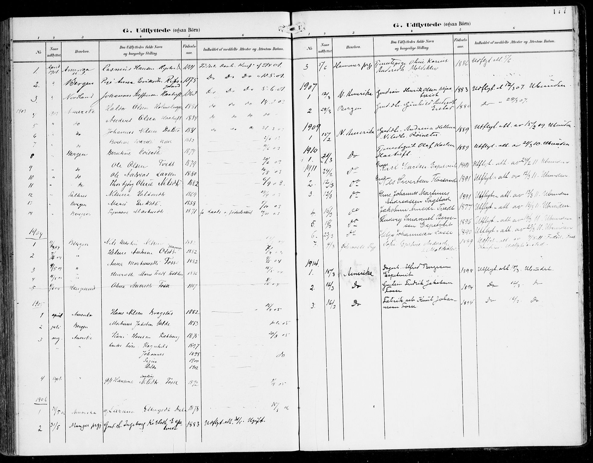Alversund Sokneprestembete, SAB/A-73901/H/Ha/Haa/Haac/L0002: Parish register (official) no. C 2, 1901-1921, p. 177