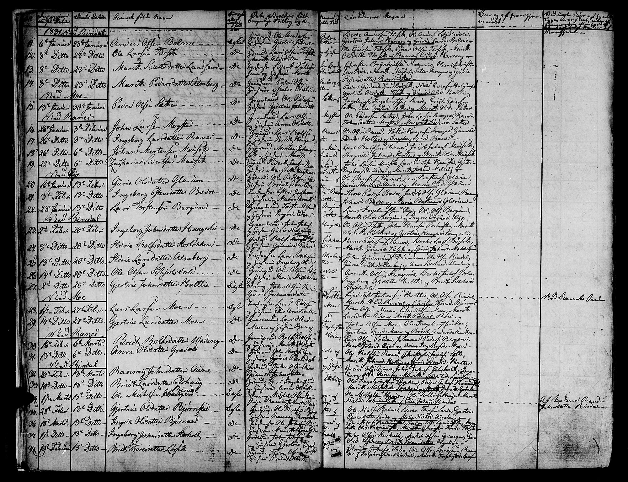 Ministerialprotokoller, klokkerbøker og fødselsregistre - Møre og Romsdal, SAT/A-1454/595/L1042: Parish register (official) no. 595A04, 1829-1843, p. 12