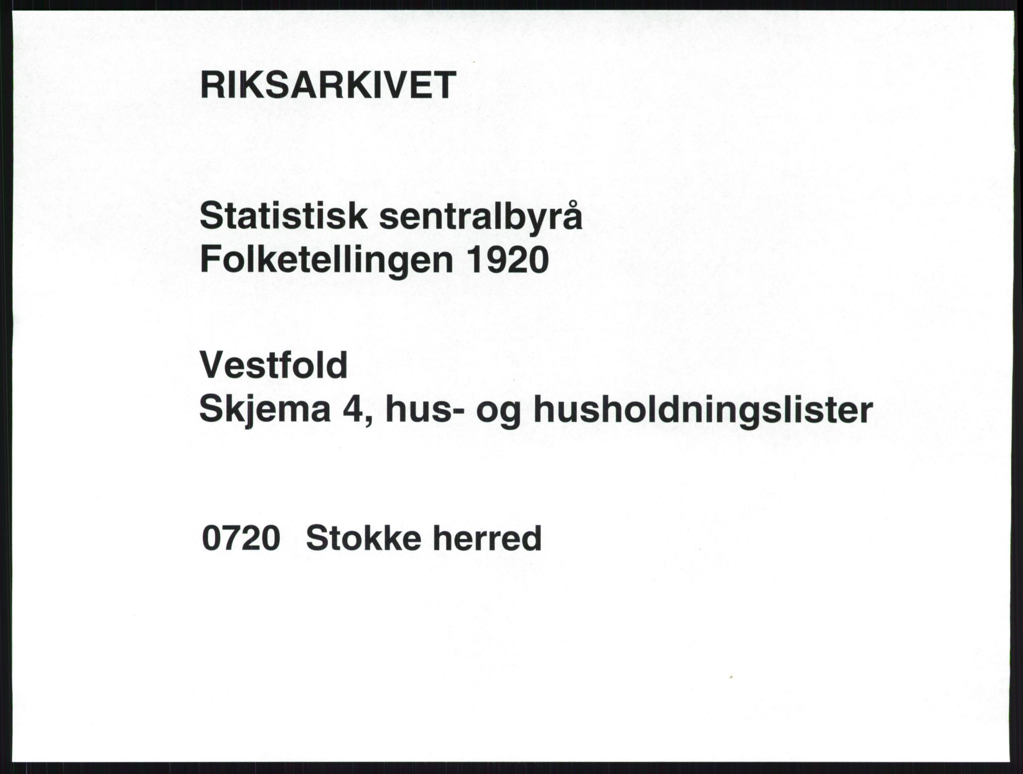 SAKO, 1920 census for Stokke, 1920, p. 49