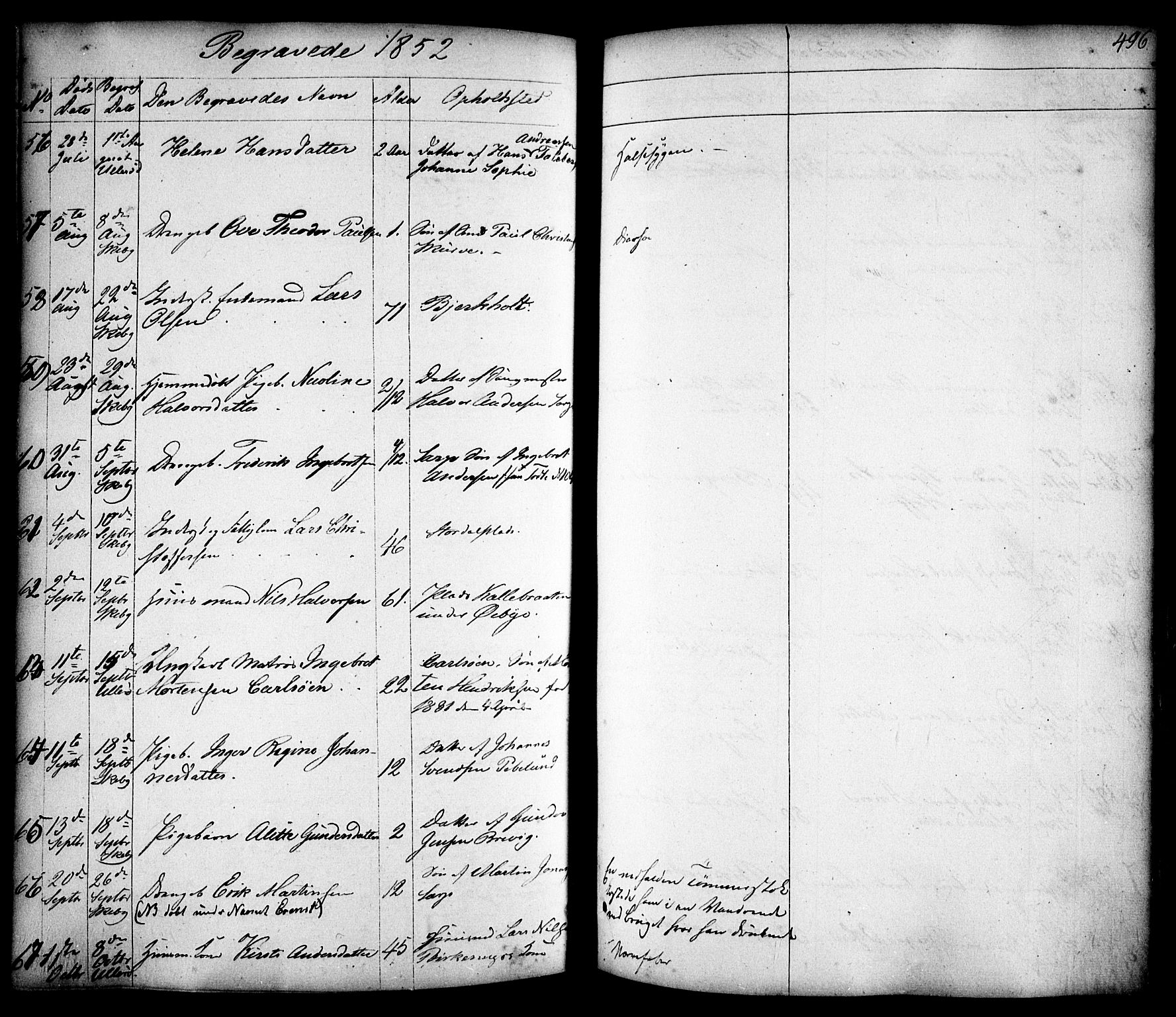 Skjeberg prestekontor Kirkebøker, AV/SAO-A-10923/F/Fa/L0006: Parish register (official) no. I 6, 1846-1858, p. 496