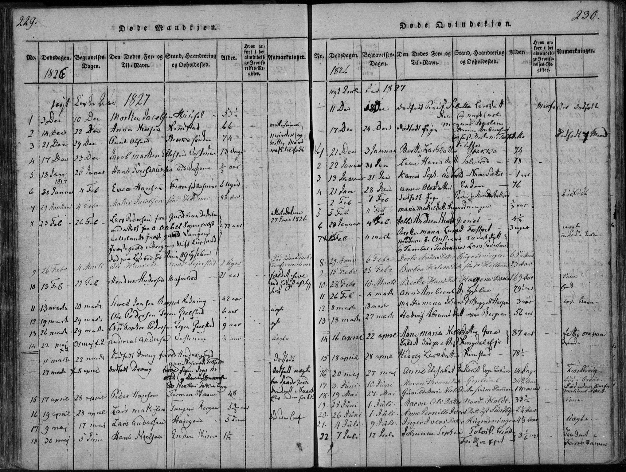 Hedrum kirkebøker, AV/SAKO-A-344/F/Fa/L0004: Parish register (official) no. I 4, 1817-1835, p. 229-230