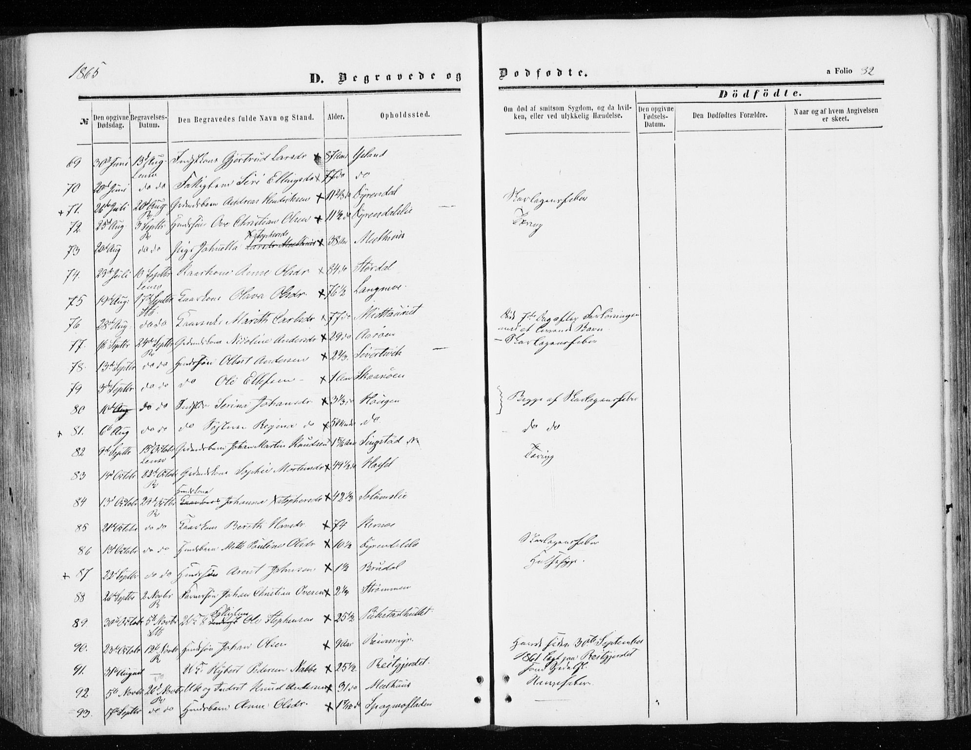 Ministerialprotokoller, klokkerbøker og fødselsregistre - Sør-Trøndelag, SAT/A-1456/646/L0612: Parish register (official) no. 646A10, 1858-1869, p. 32