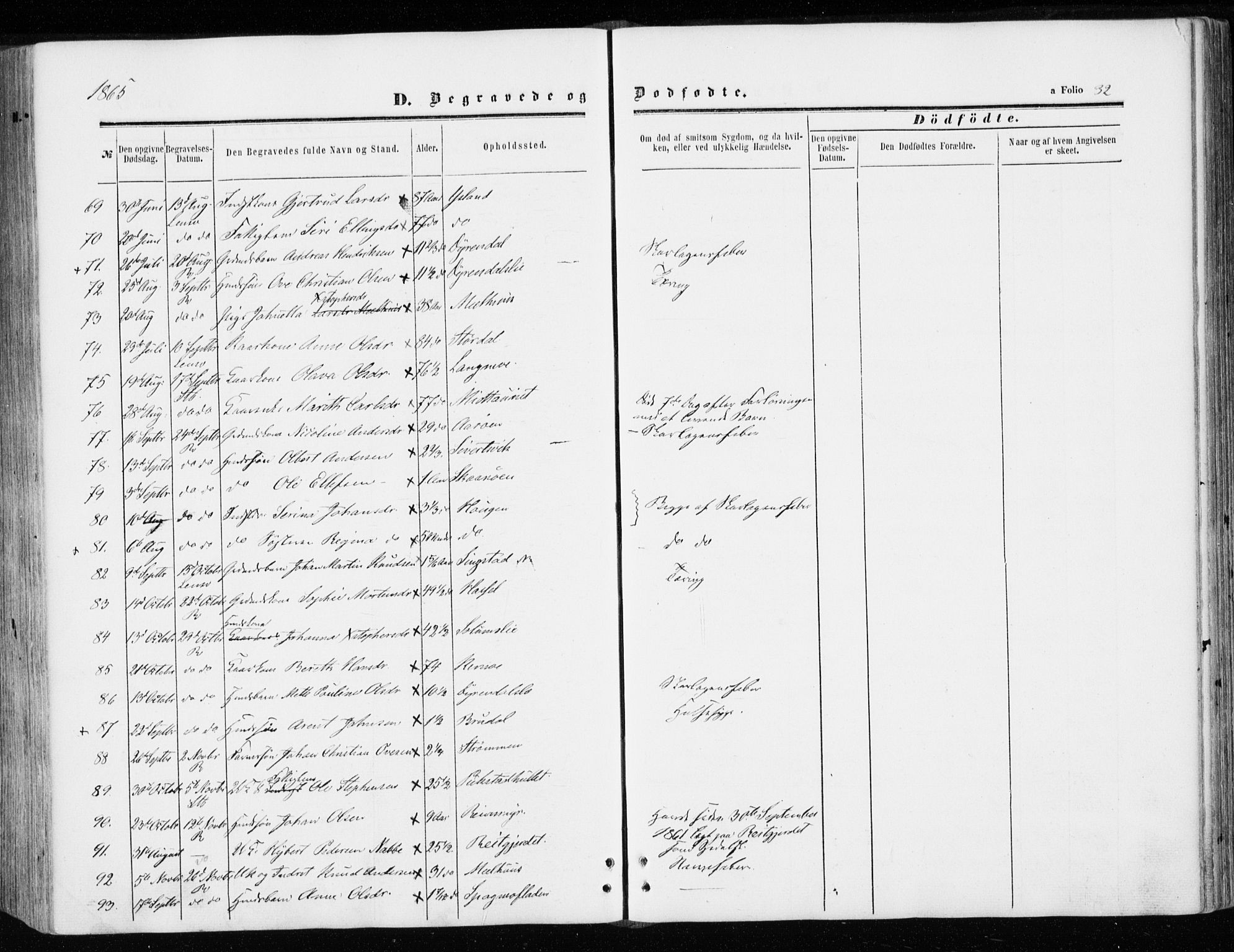 Ministerialprotokoller, klokkerbøker og fødselsregistre - Sør-Trøndelag, AV/SAT-A-1456/646/L0612: Parish register (official) no. 646A10, 1858-1869, p. 32