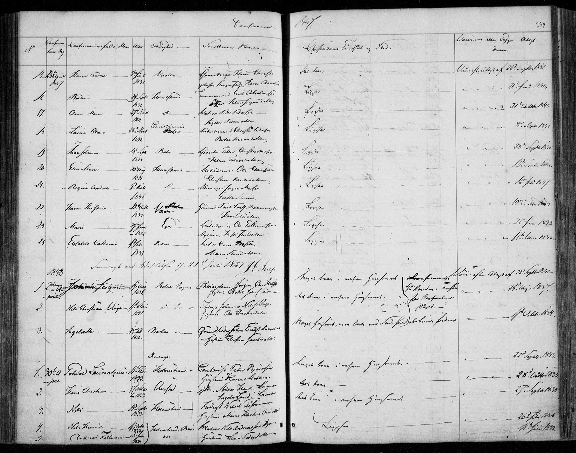 Holmestrand kirkebøker, SAKO/A-346/F/Fa/L0002: Parish register (official) no. 2, 1840-1866, p. 239