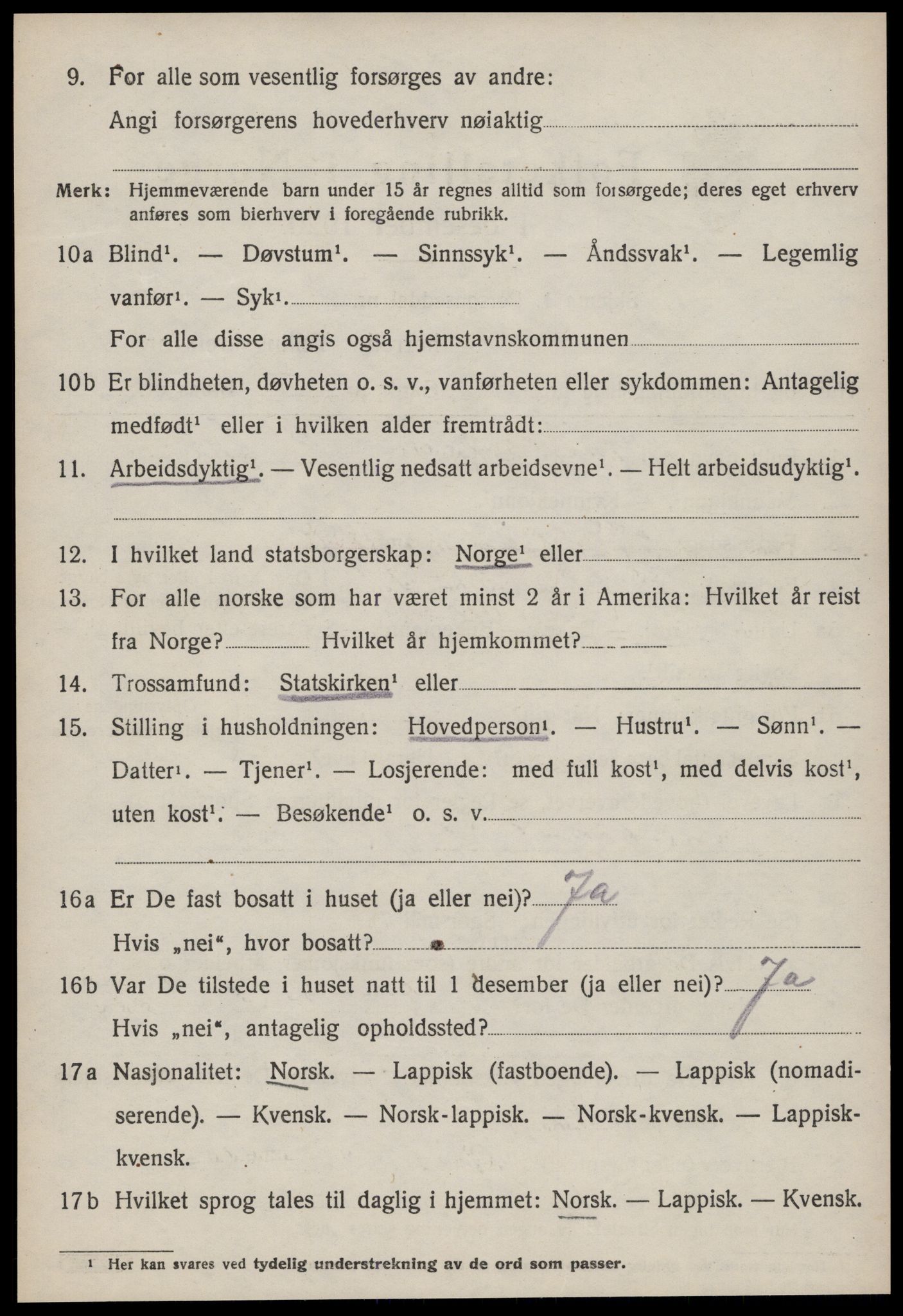 SAT, 1920 census for Meldal, 1920, p. 1870