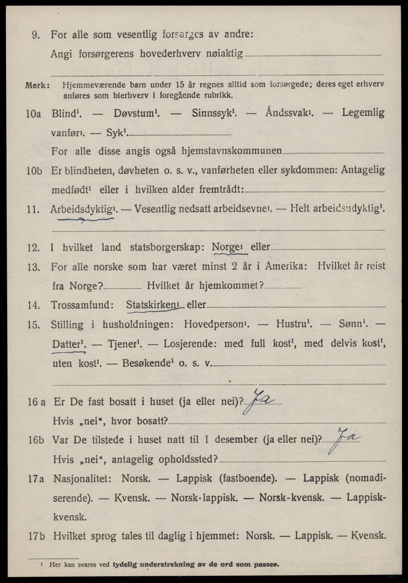 SAT, 1920 census for Å, 1920, p. 5499