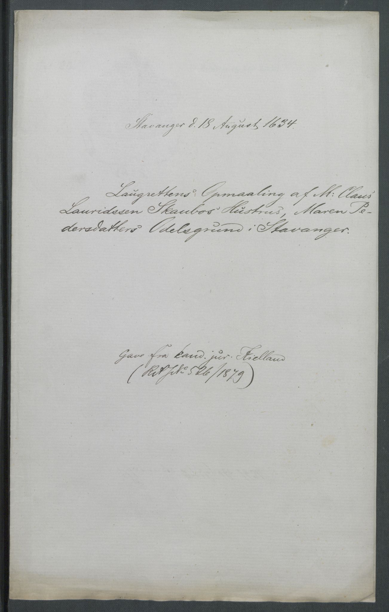 Riksarkivets diplomsamling, AV/RA-EA-5965/F02/L0146: Dokumenter, 1634, p. 7