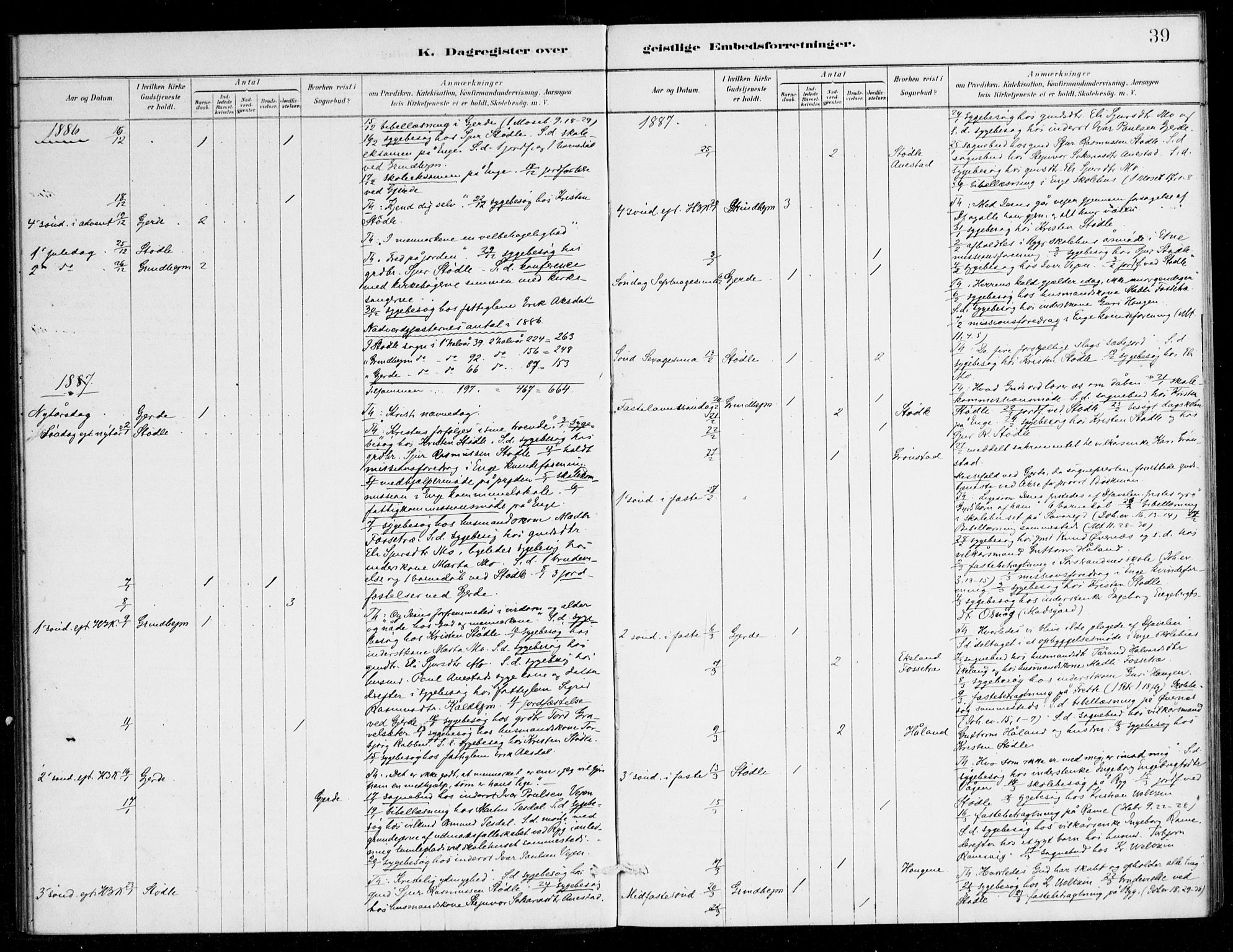 Etne sokneprestembete, SAB/A-75001/H/Haa: Parish register (official) no. E 1, 1879-1905, p. 39
