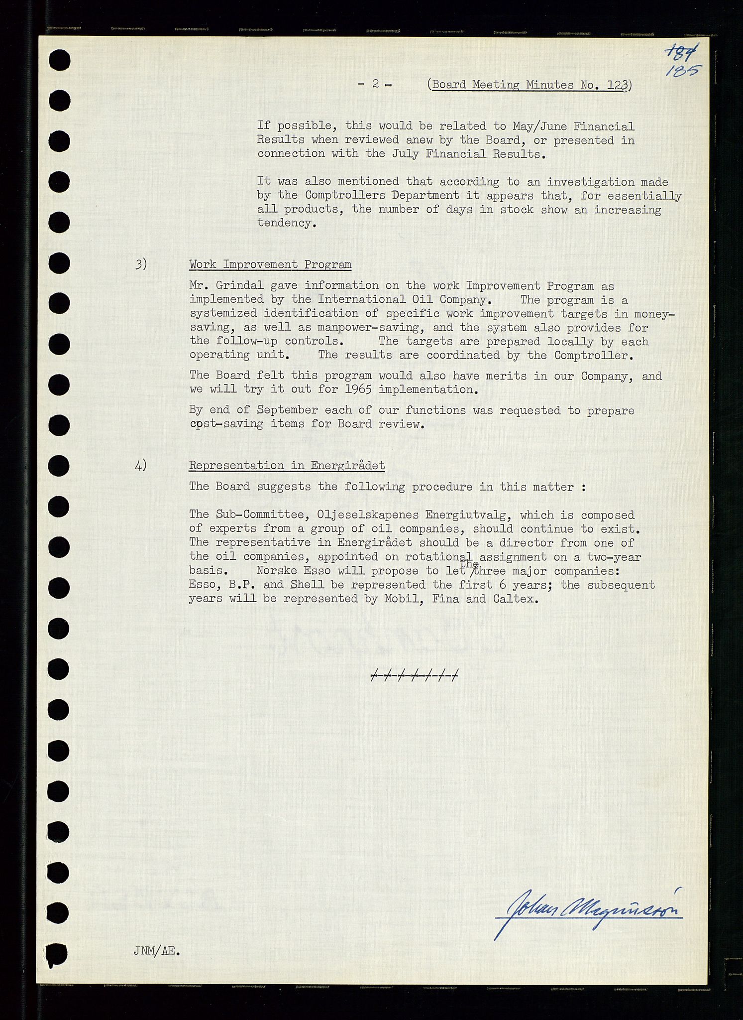 Pa 0982 - Esso Norge A/S, AV/SAST-A-100448/A/Aa/L0001/0004: Den administrerende direksjon Board minutes (styrereferater) / Den administrerende direksjon Board minutes (styrereferater), 1963-1964, p. 78