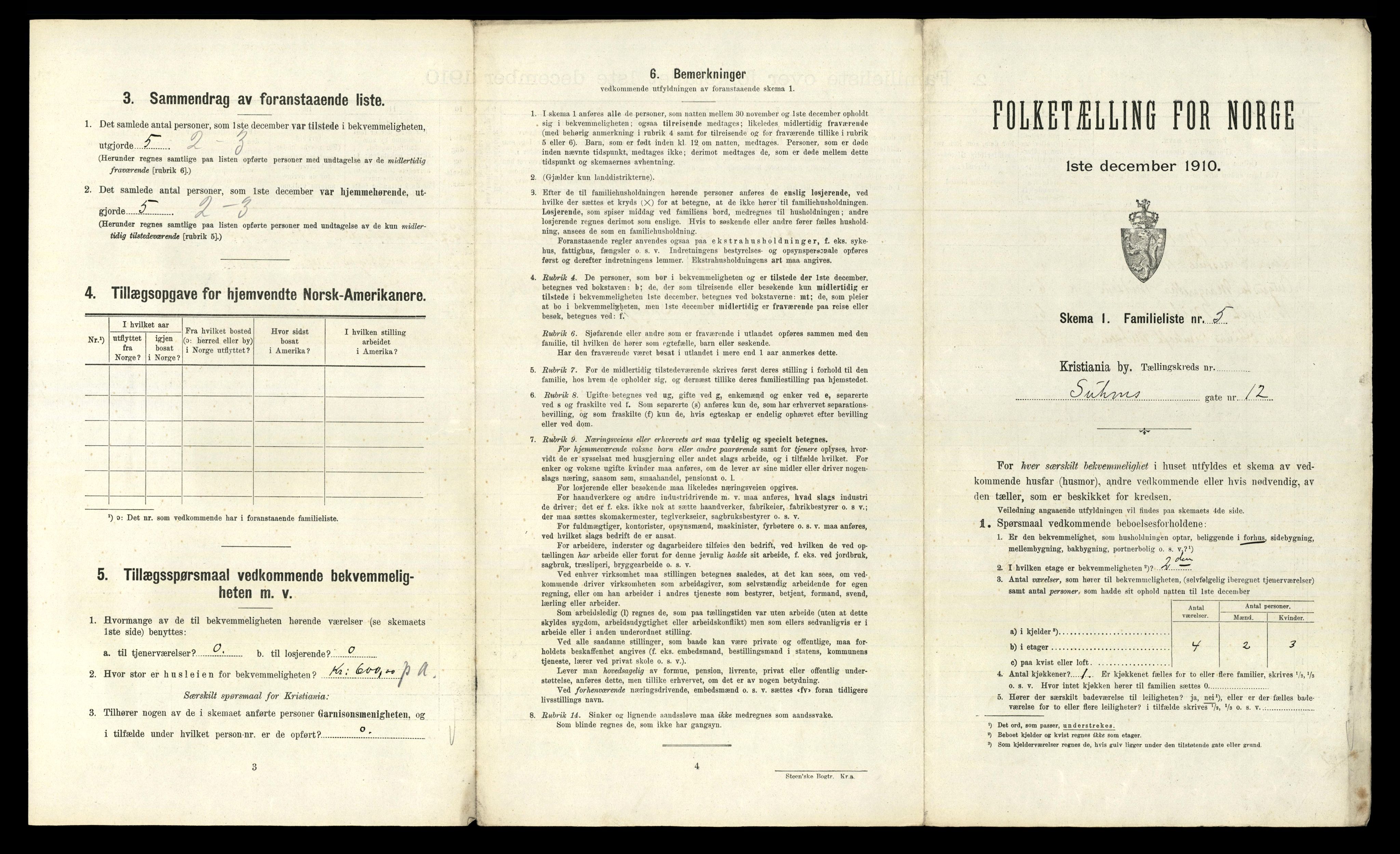 RA, 1910 census for Kristiania, 1910, p. 100455