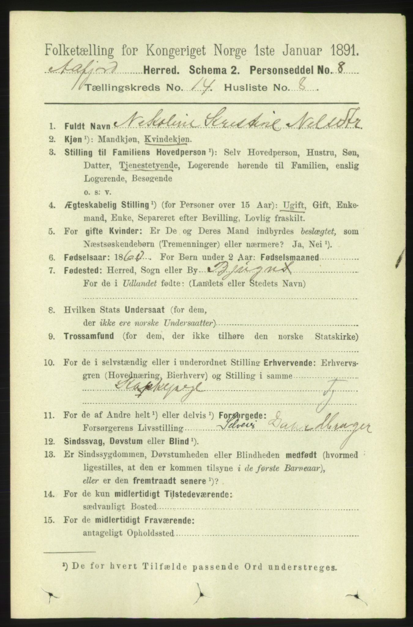 RA, 1891 census for 1630 Åfjord, 1891, p. 4684