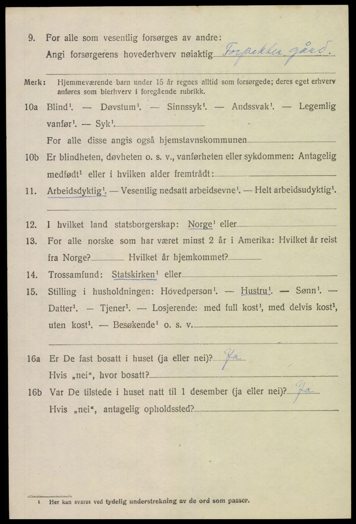 SAK, 1920 census for Landvik, 1920, p. 4023