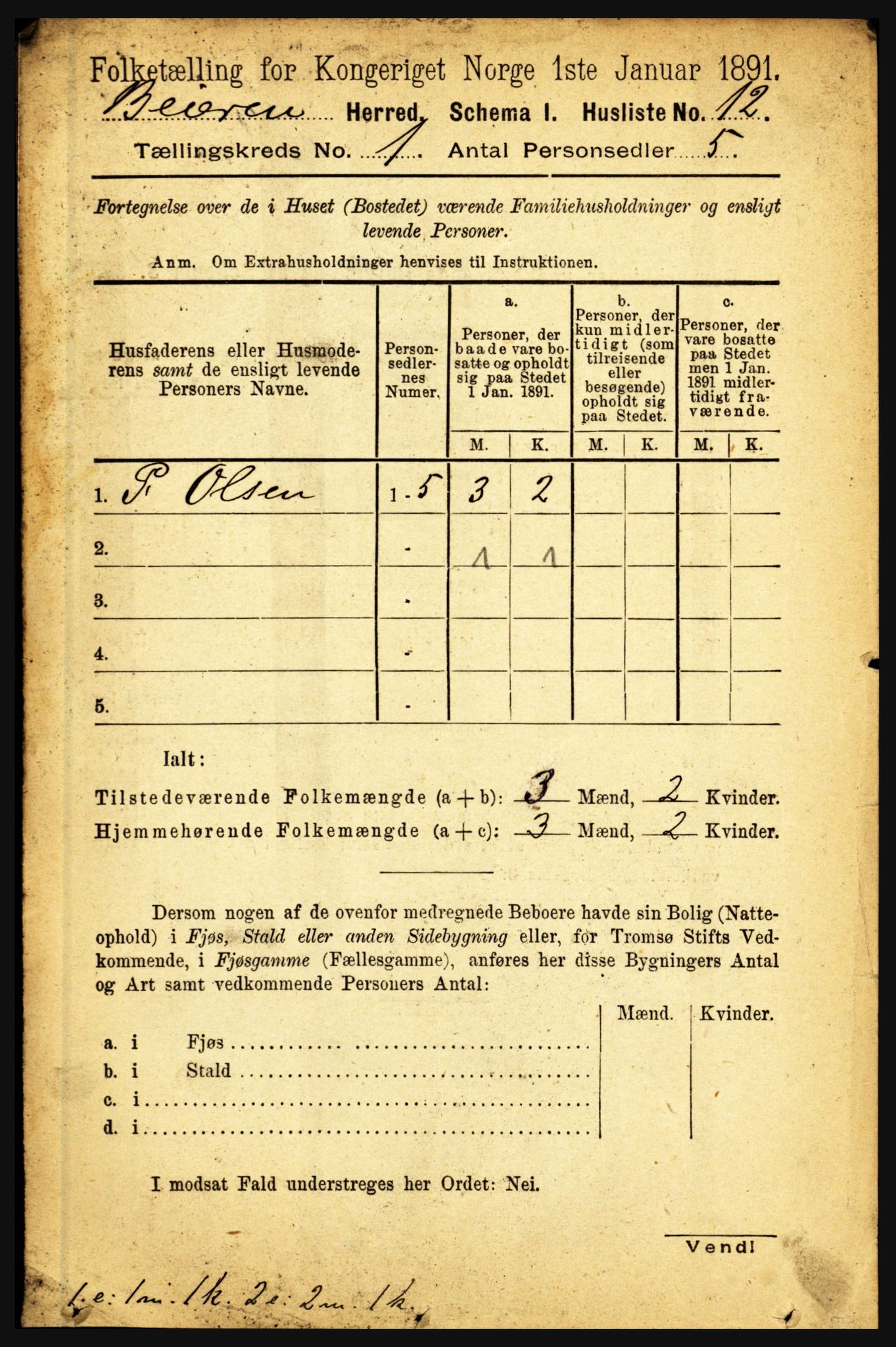 RA, 1891 census for 1839 Beiarn, 1891, p. 31