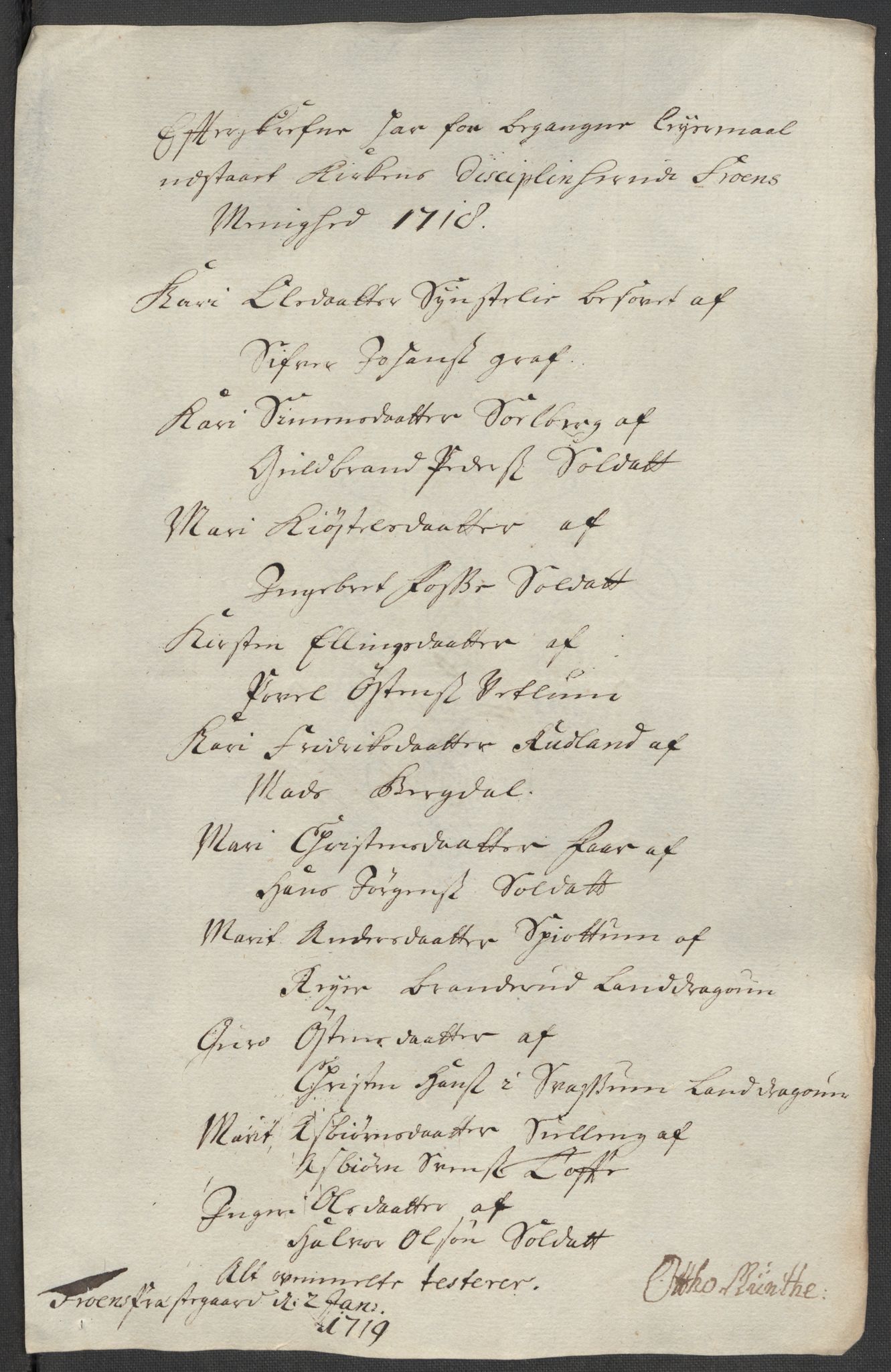 Rentekammeret inntil 1814, Reviderte regnskaper, Fogderegnskap, AV/RA-EA-4092/R17/L1188: Fogderegnskap Gudbrandsdal, 1718, p. 99