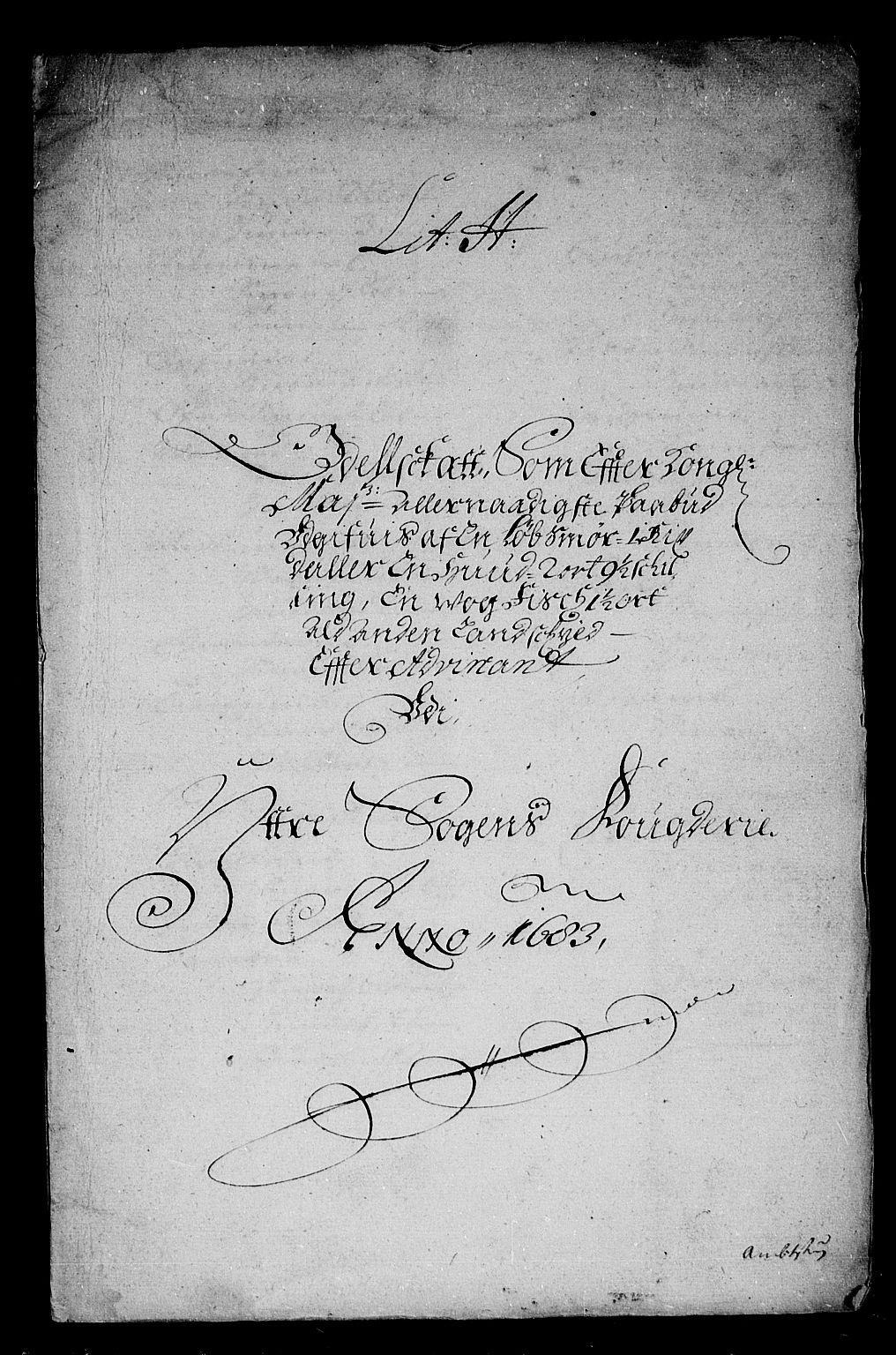 Rentekammeret inntil 1814, Reviderte regnskaper, Stiftamtstueregnskaper, Bergen stiftamt, AV/RA-EA-6043/R/Rc/L0069: Bergen stiftamt, 1683