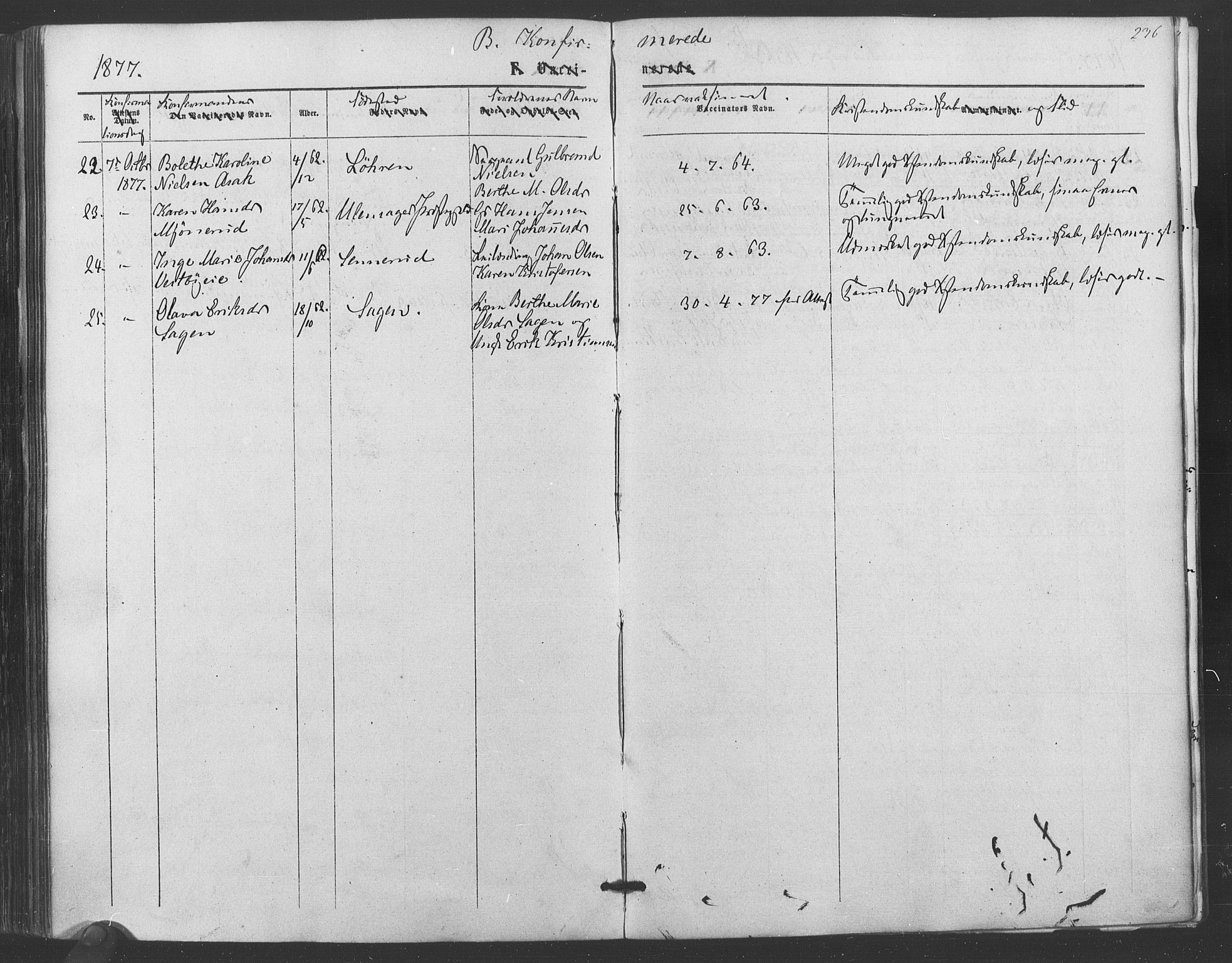 Sørum prestekontor Kirkebøker, AV/SAO-A-10303/F/Fa/L0006: Parish register (official) no. I 6, 1864-1877, p. 236