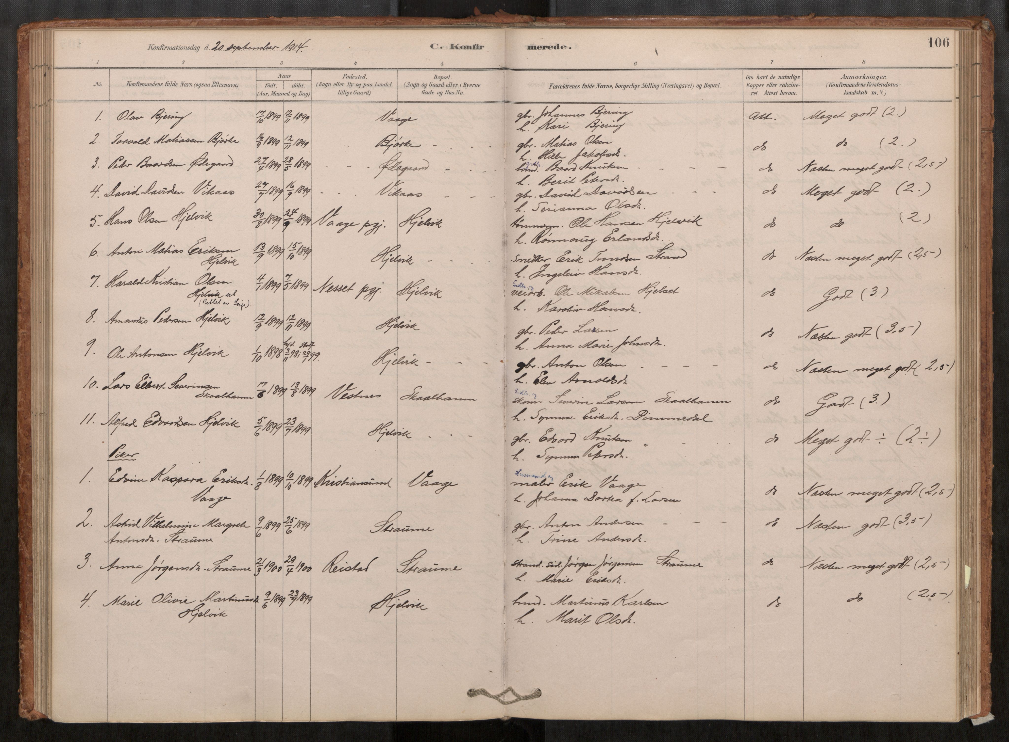 Ministerialprotokoller, klokkerbøker og fødselsregistre - Møre og Romsdal, AV/SAT-A-1454/550/L0621: Parish register (official) no. 550A01, 1878-1915, p. 106