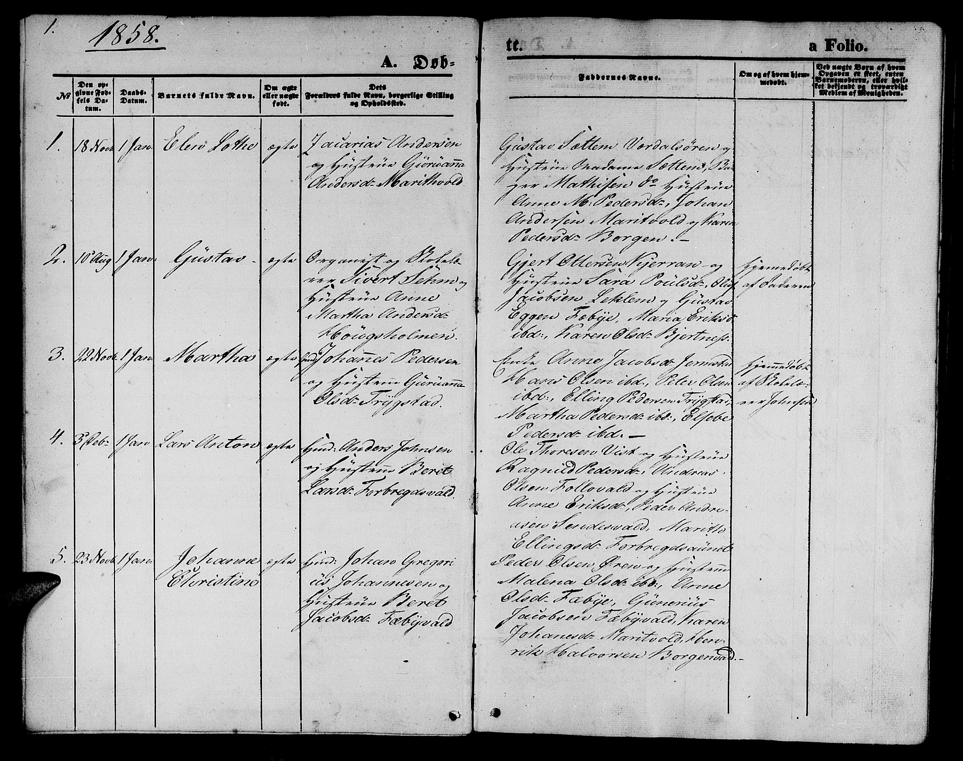 Ministerialprotokoller, klokkerbøker og fødselsregistre - Nord-Trøndelag, SAT/A-1458/723/L0254: Parish register (copy) no. 723C02, 1858-1868, p. 1