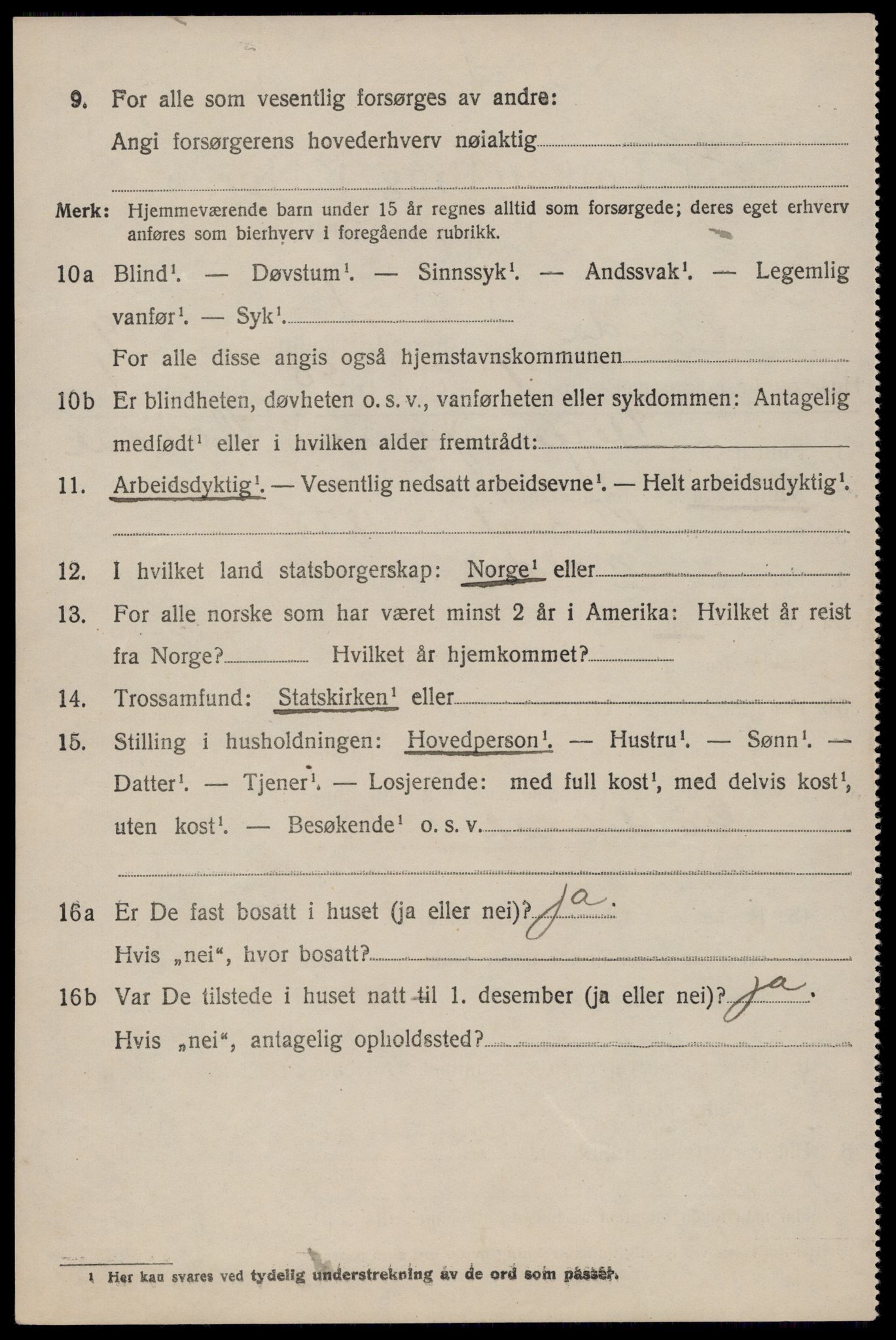 SAST, 1920 census for Sauda, 1920, p. 5275