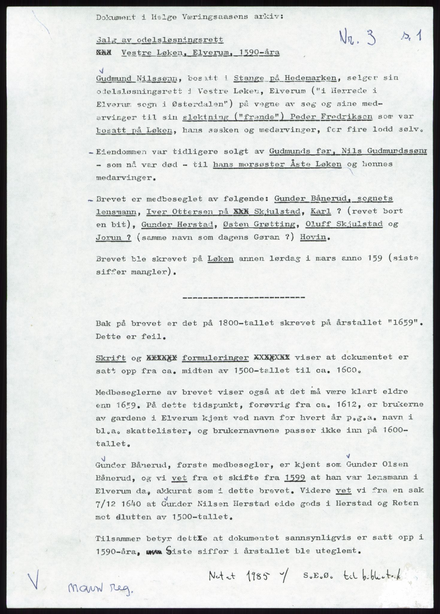 Samlinger til kildeutgivelse, Diplomavskriftsamlingen, RA/EA-4053/H/Ha, p. 1438