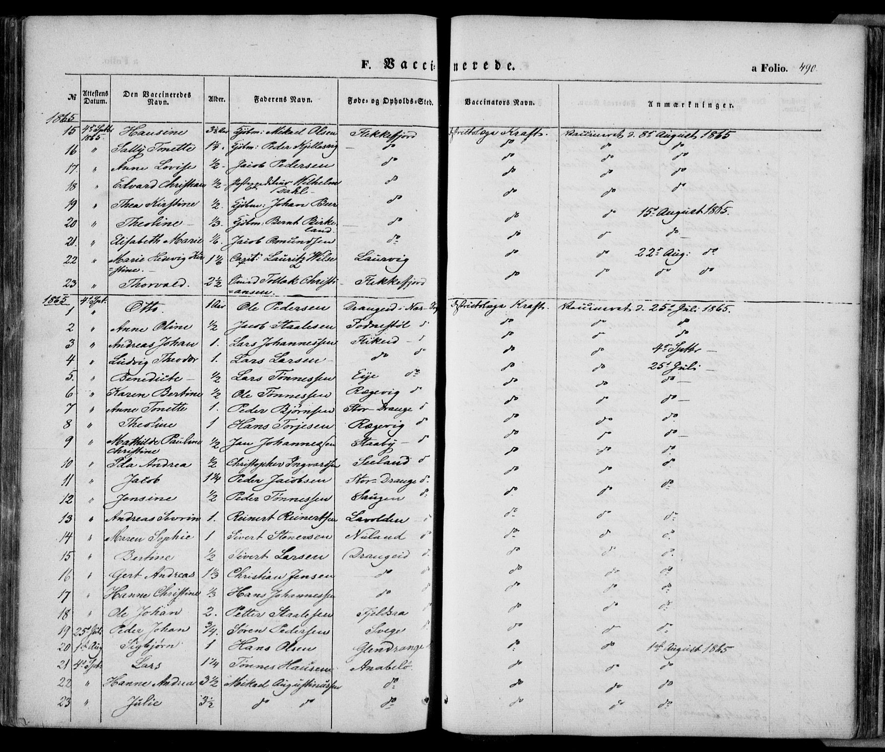 Flekkefjord sokneprestkontor, AV/SAK-1111-0012/F/Fa/Fac/L0005: Parish register (official) no. A 5, 1849-1875, p. 490