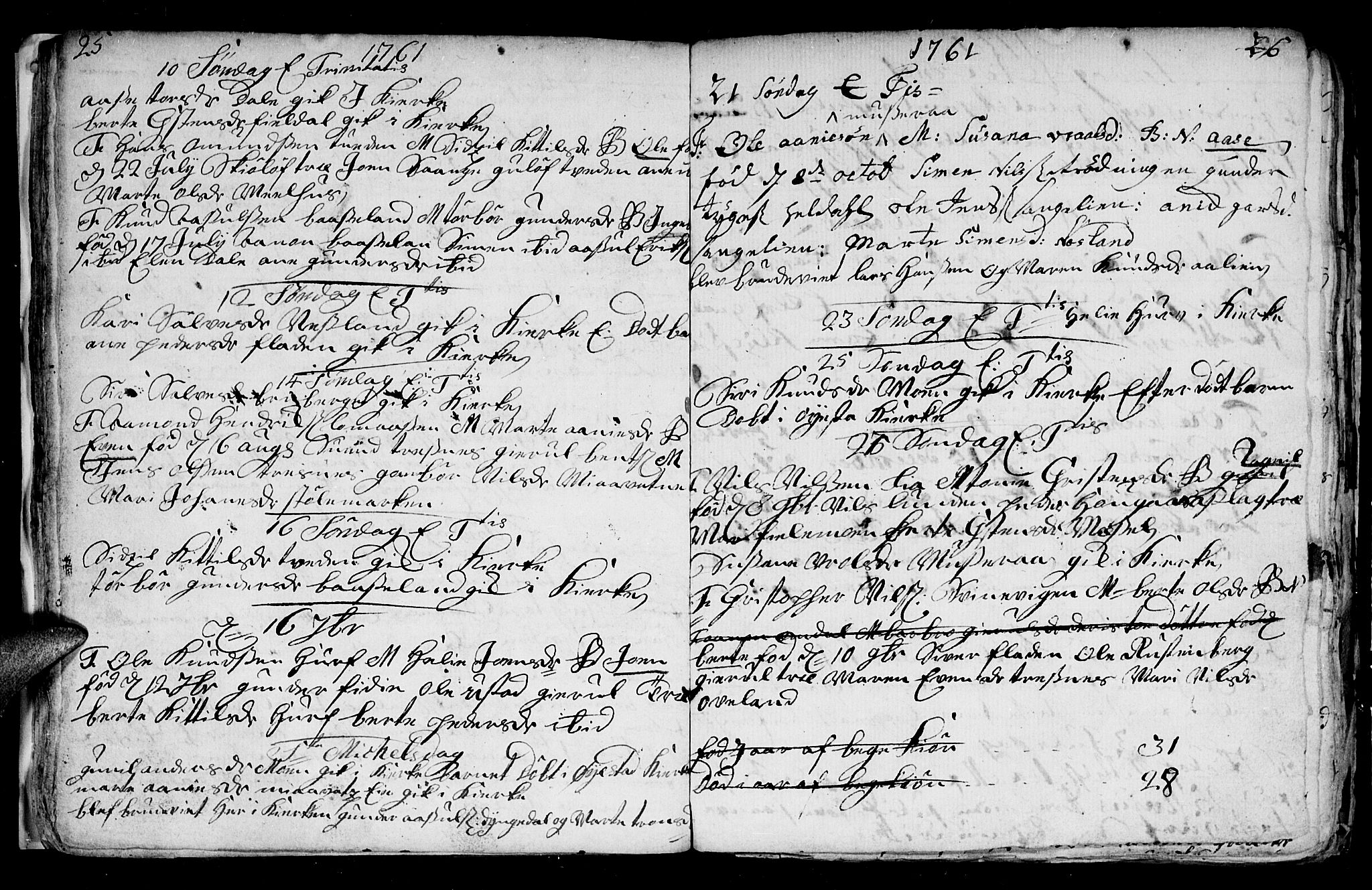 Froland sokneprestkontor, AV/SAK-1111-0013/F/Fb/L0003: Parish register (copy) no. B 3, 1759-1776, p. 25-26