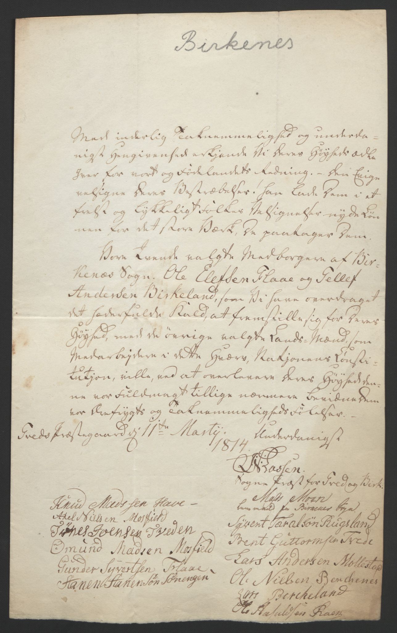Statsrådssekretariatet, RA/S-1001/D/Db/L0008: Fullmakter for Eidsvollsrepresentantene i 1814. , 1814, p. 77