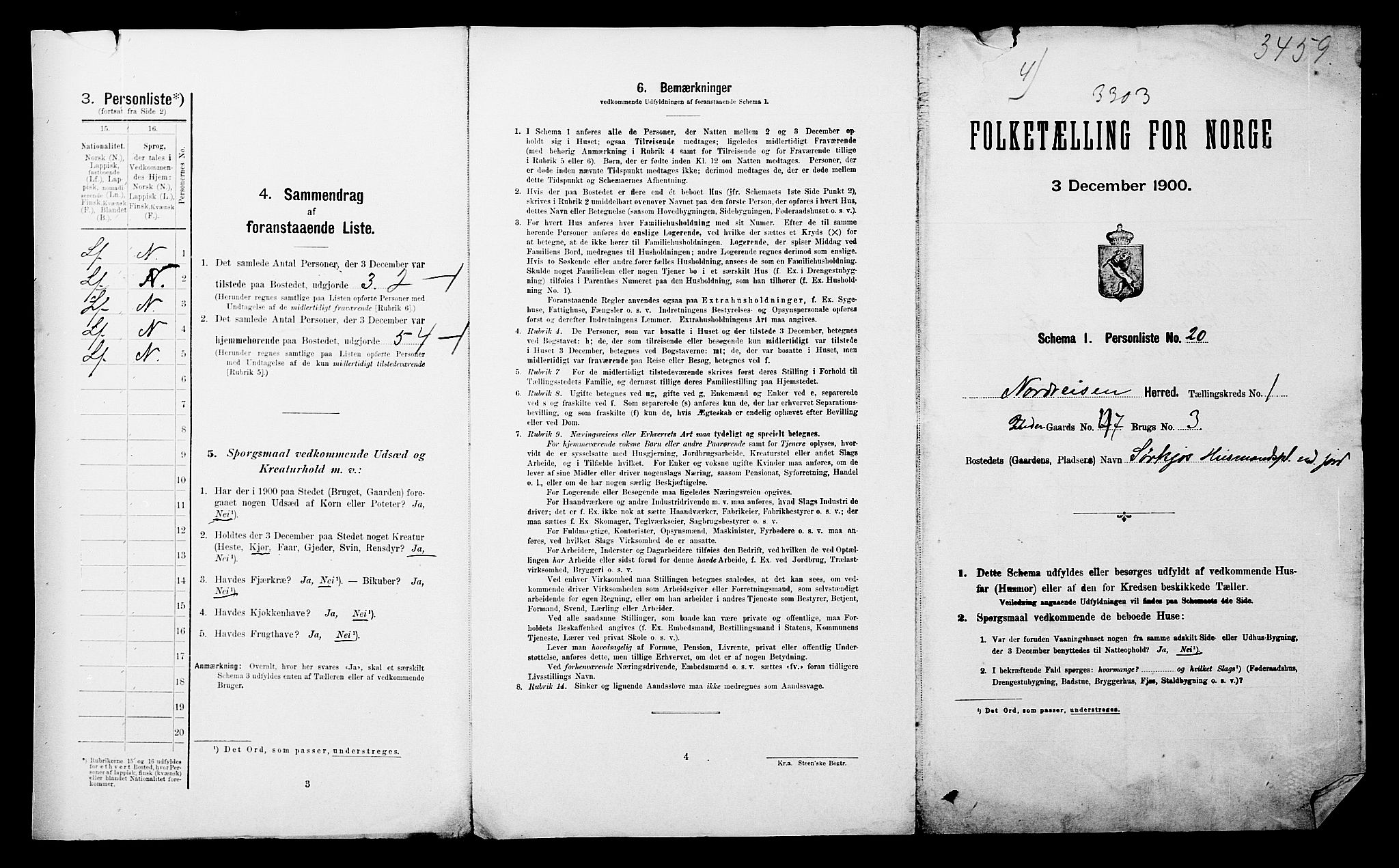 SATØ, 1900 census for Nordreisa, 1900, p. 17