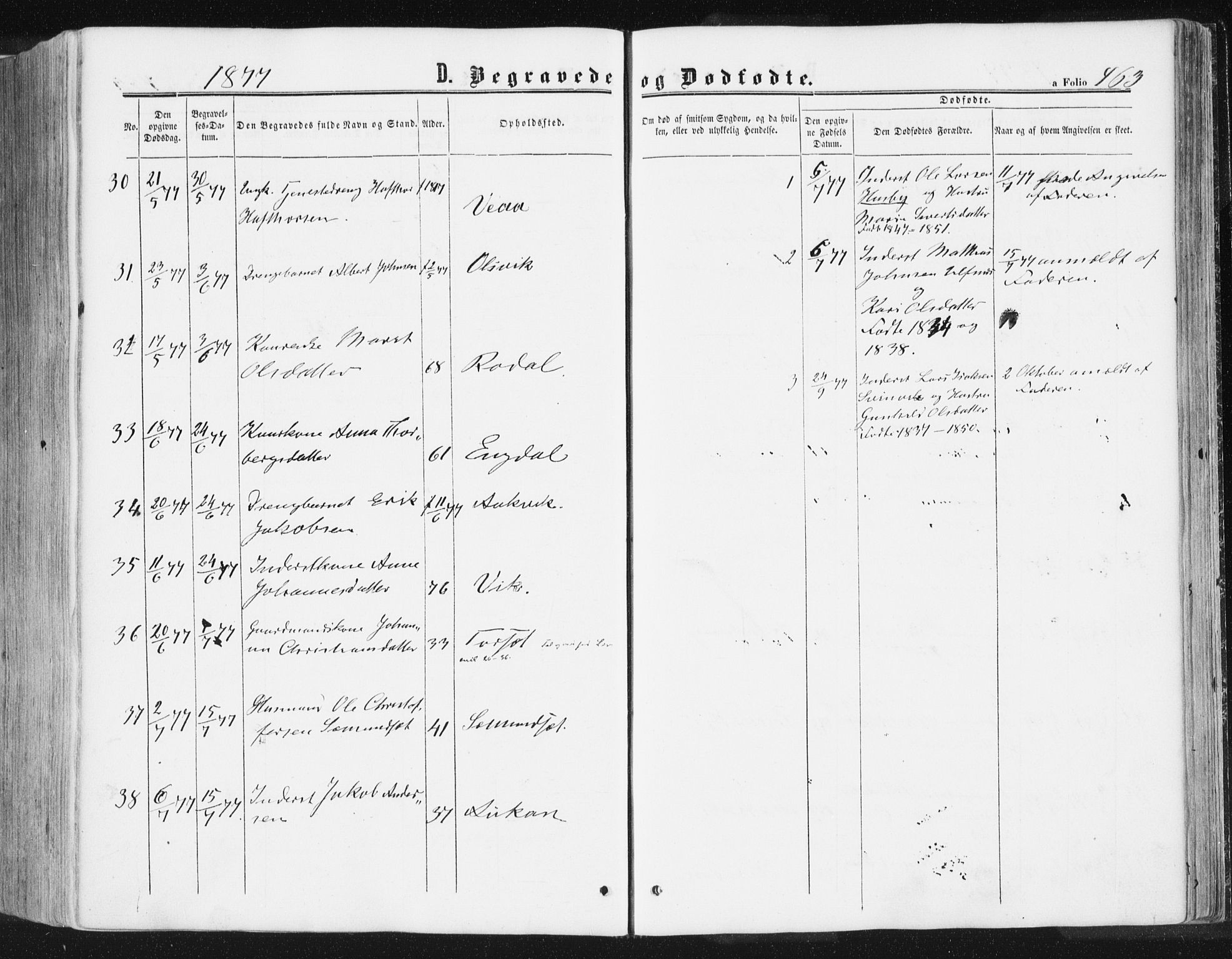 Ministerialprotokoller, klokkerbøker og fødselsregistre - Møre og Romsdal, AV/SAT-A-1454/578/L0905: Parish register (official) no. 578A04, 1859-1877, p. 463