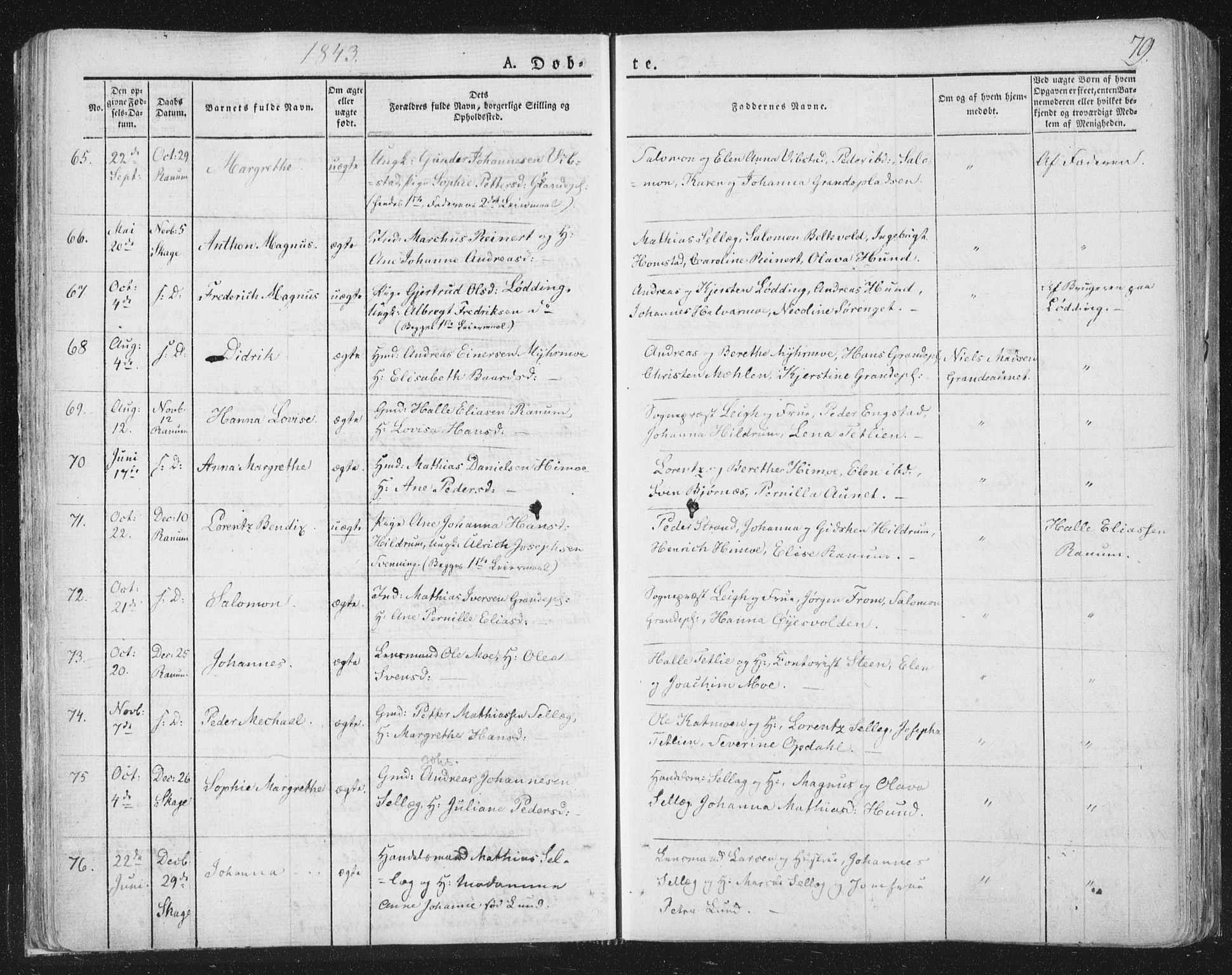 Ministerialprotokoller, klokkerbøker og fødselsregistre - Nord-Trøndelag, SAT/A-1458/764/L0551: Parish register (official) no. 764A07a, 1824-1864, p. 79
