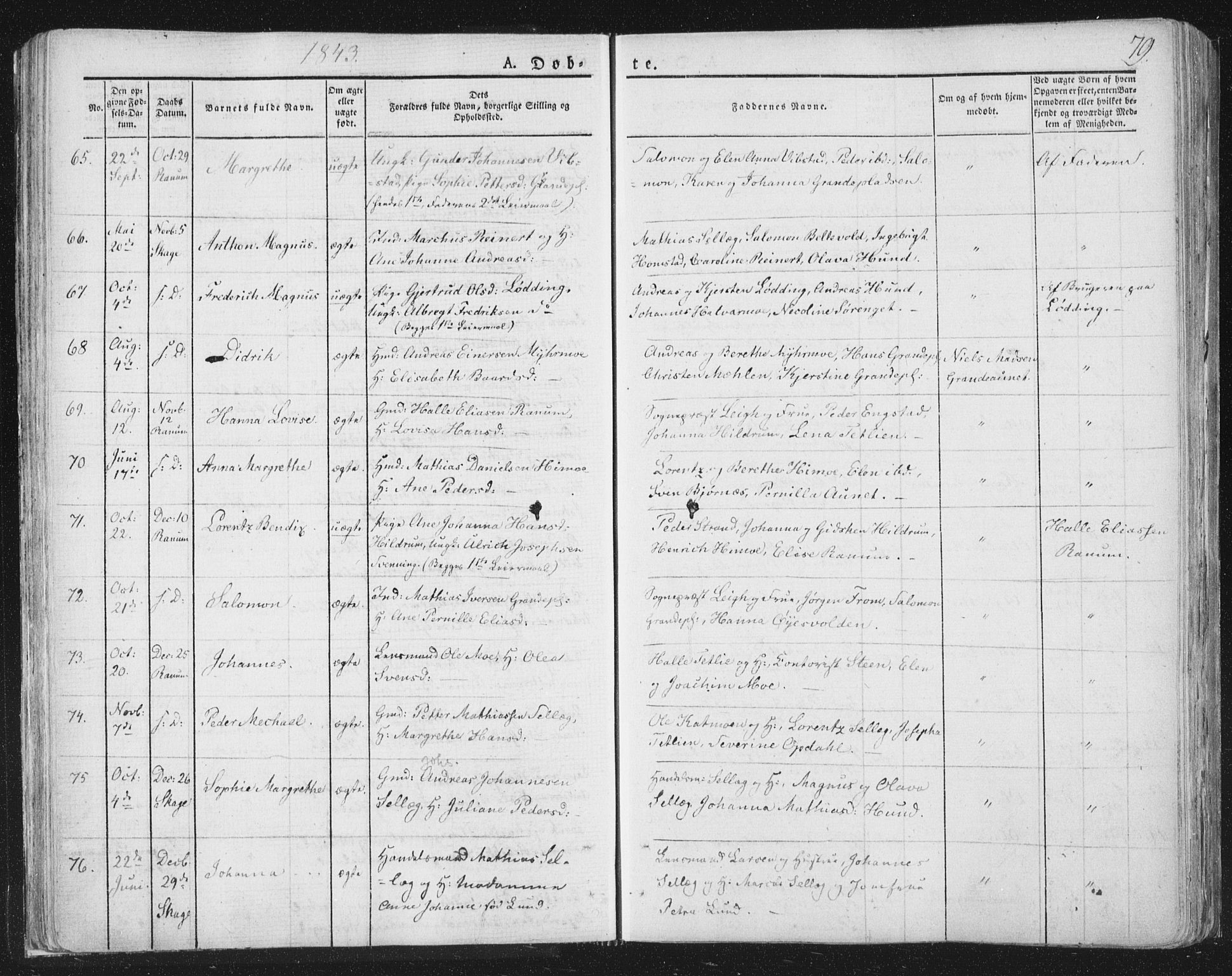 Ministerialprotokoller, klokkerbøker og fødselsregistre - Nord-Trøndelag, AV/SAT-A-1458/764/L0551: Parish register (official) no. 764A07a, 1824-1864, p. 79