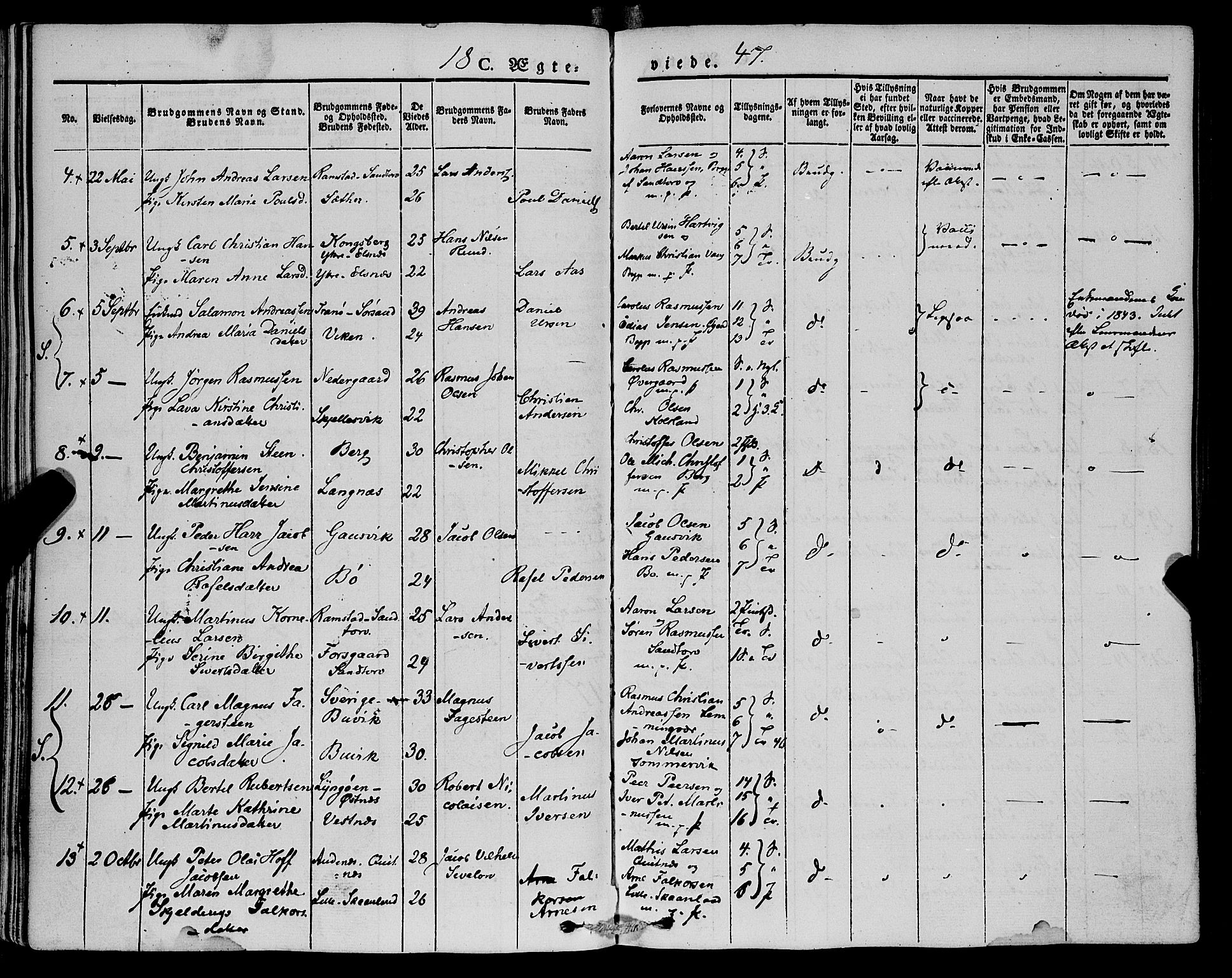 Trondenes sokneprestkontor, SATØ/S-1319/H/Ha/L0009kirke: Parish register (official) no. 9, 1841-1852