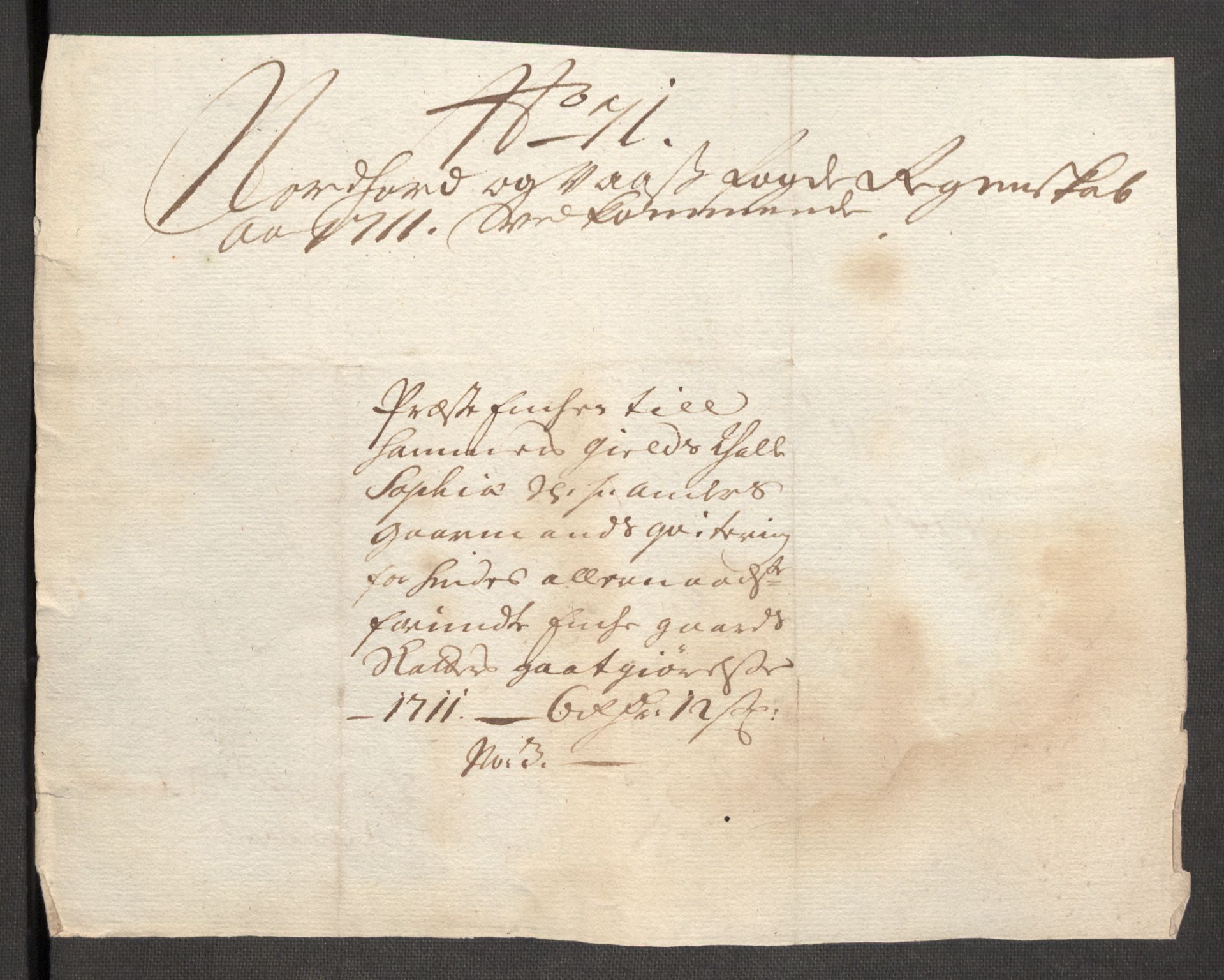 Rentekammeret inntil 1814, Reviderte regnskaper, Fogderegnskap, RA/EA-4092/R51/L3192: Fogderegnskap Nordhordland og Voss, 1711, p. 345