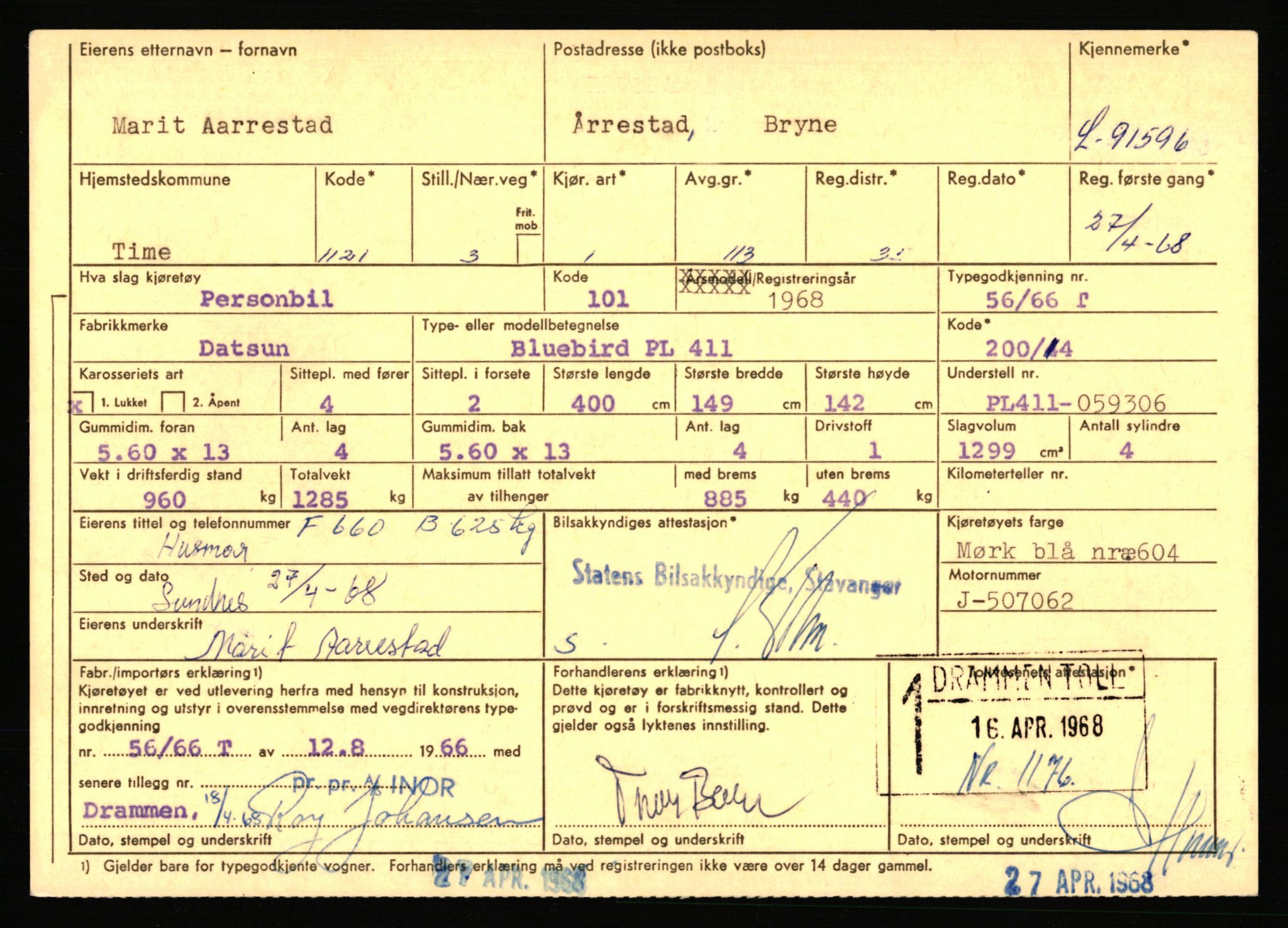 Stavanger trafikkstasjon, AV/SAST-A-101942/0/F/L0075: L-88800 - L-92499, 1930-1971, p. 1832