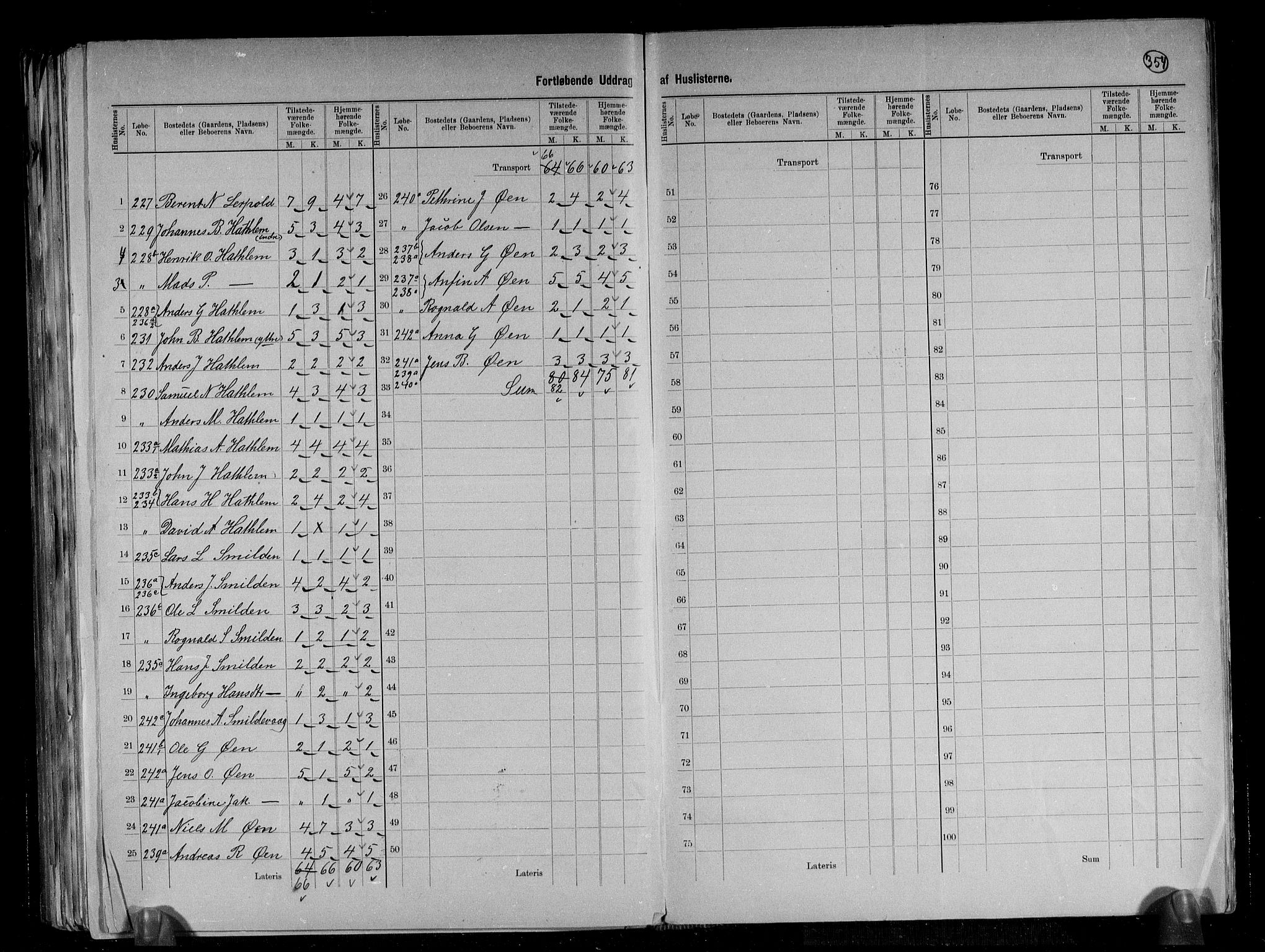 RA, 1891 census for 1413 Hyllestad, 1891, p. 14