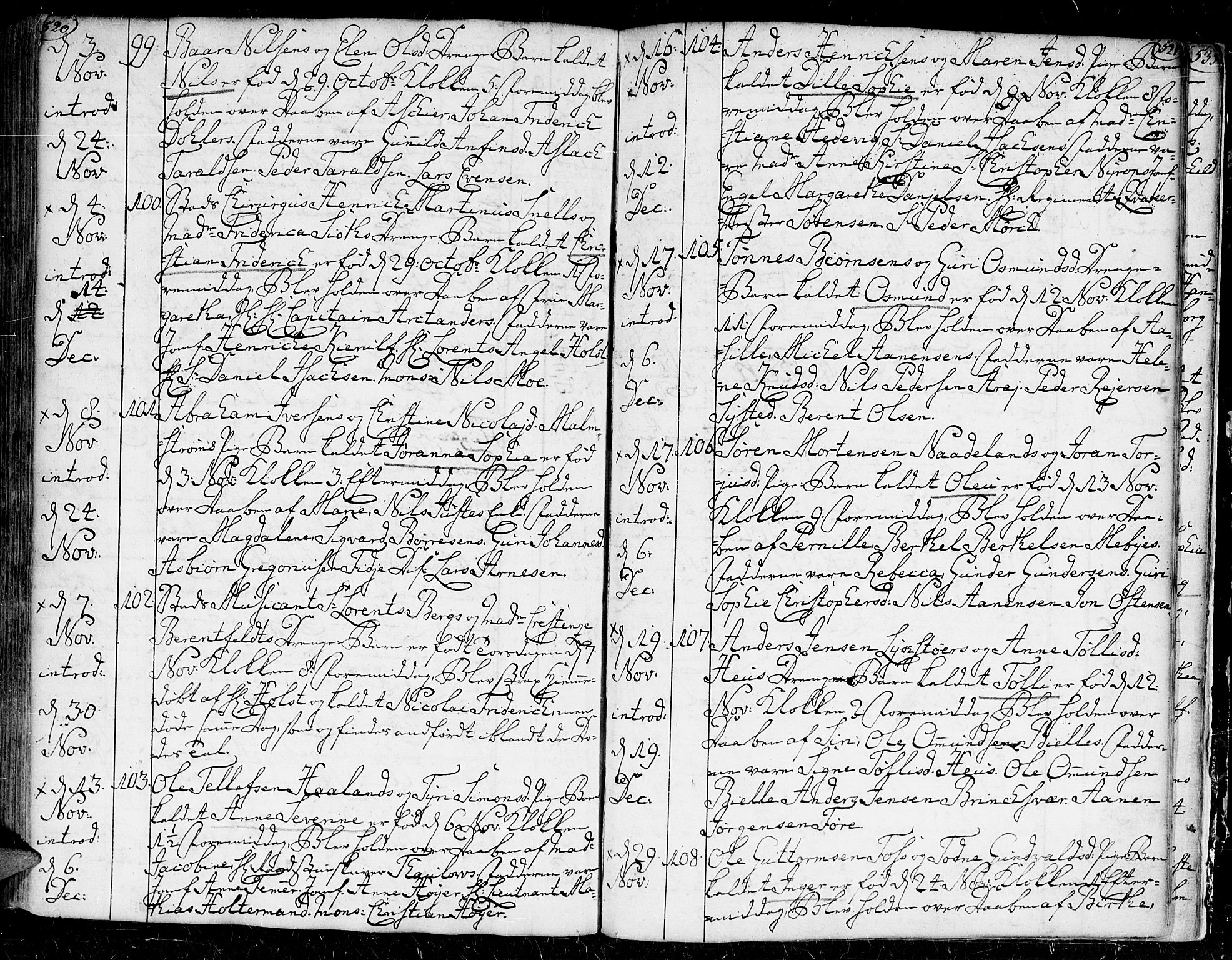 Kristiansand domprosti, AV/SAK-1112-0006/F/Fa/L0002: Parish register (official) no. A 2, 1755-1778, p. 520-521