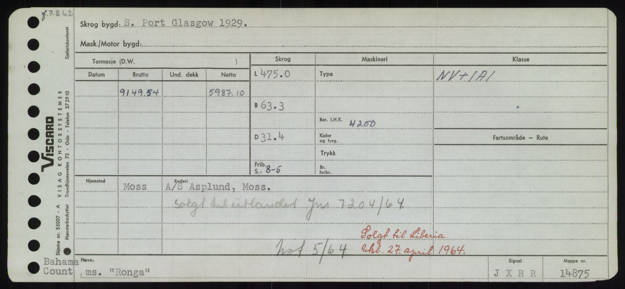 Sjøfartsdirektoratet med forløpere, Skipsmålingen, RA/S-1627/H/Hd/L0031: Fartøy, Rju-Sam, p. 145