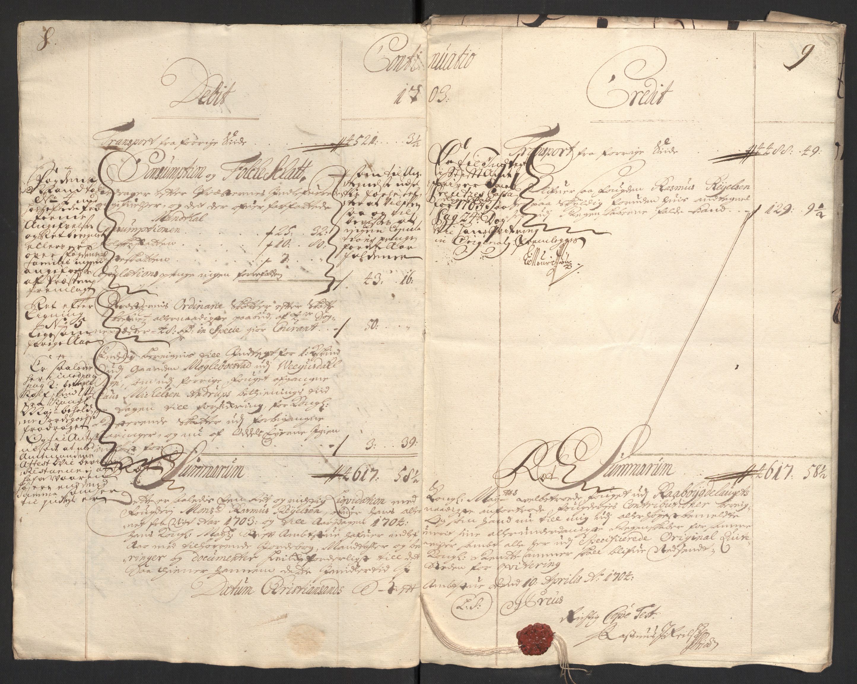 Rentekammeret inntil 1814, Reviderte regnskaper, Fogderegnskap, AV/RA-EA-4092/R40/L2447: Fogderegnskap Råbyggelag, 1703-1705, p. 7