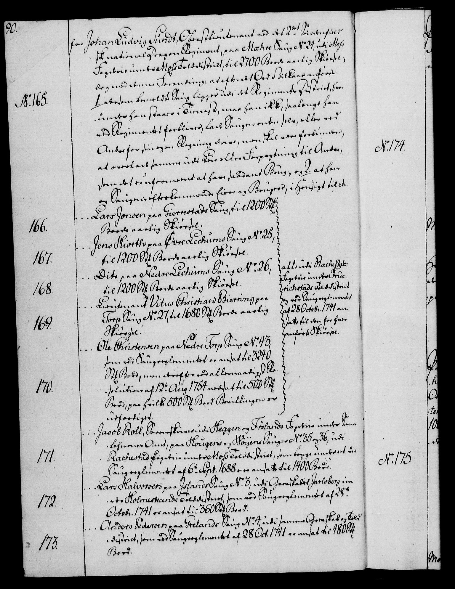 Rentekammeret, Kammerkanselliet, RA/EA-3111/G/Gg/Gga/L0011: Norsk ekspedisjonsprotokoll med register (merket RK 53.11), 1779-1781, p. 90