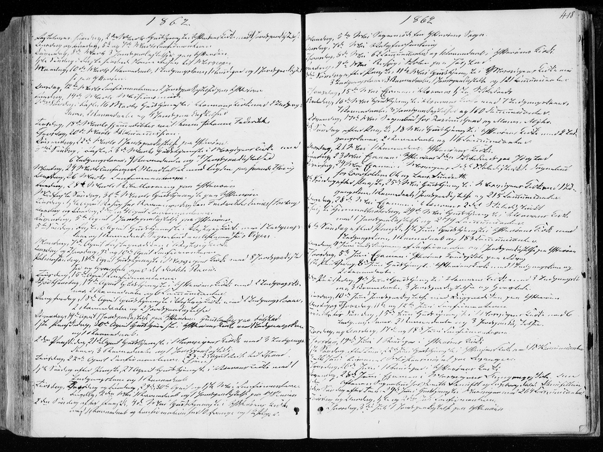 Ministerialprotokoller, klokkerbøker og fødselsregistre - Nord-Trøndelag, SAT/A-1458/722/L0218: Parish register (official) no. 722A05, 1843-1868, p. 418