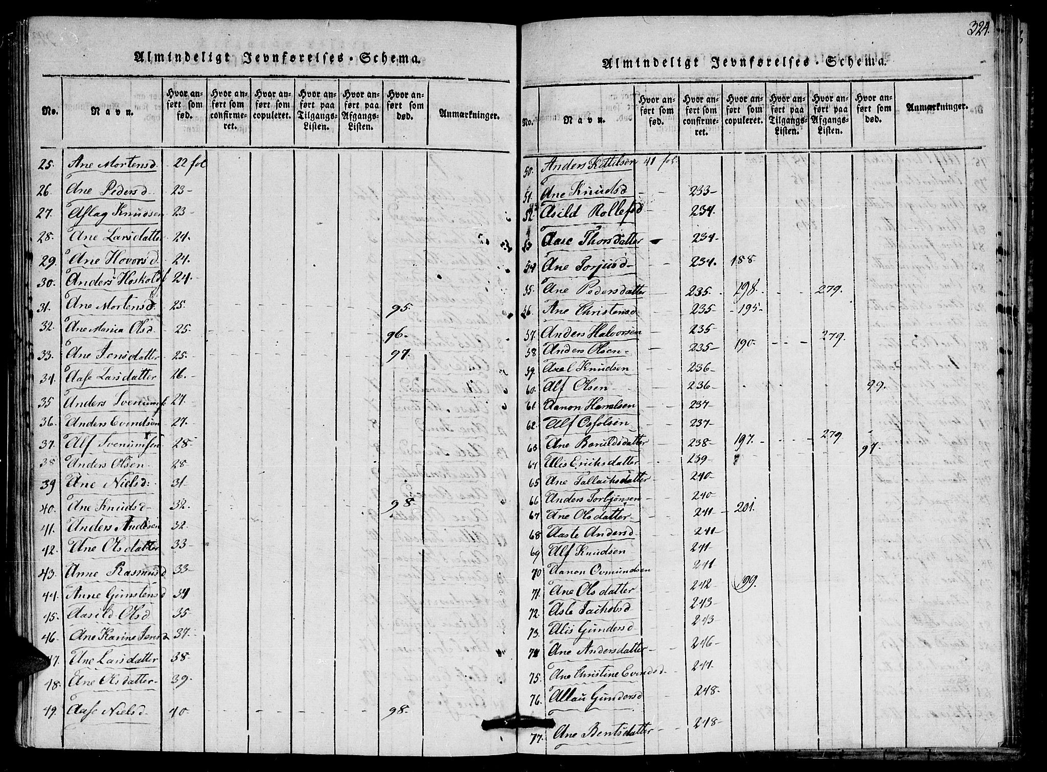 Gjerstad sokneprestkontor, AV/SAK-1111-0014/F/Fa/Faa/L0004: Parish register (official) no. A 4, 1816-1829, p. 324