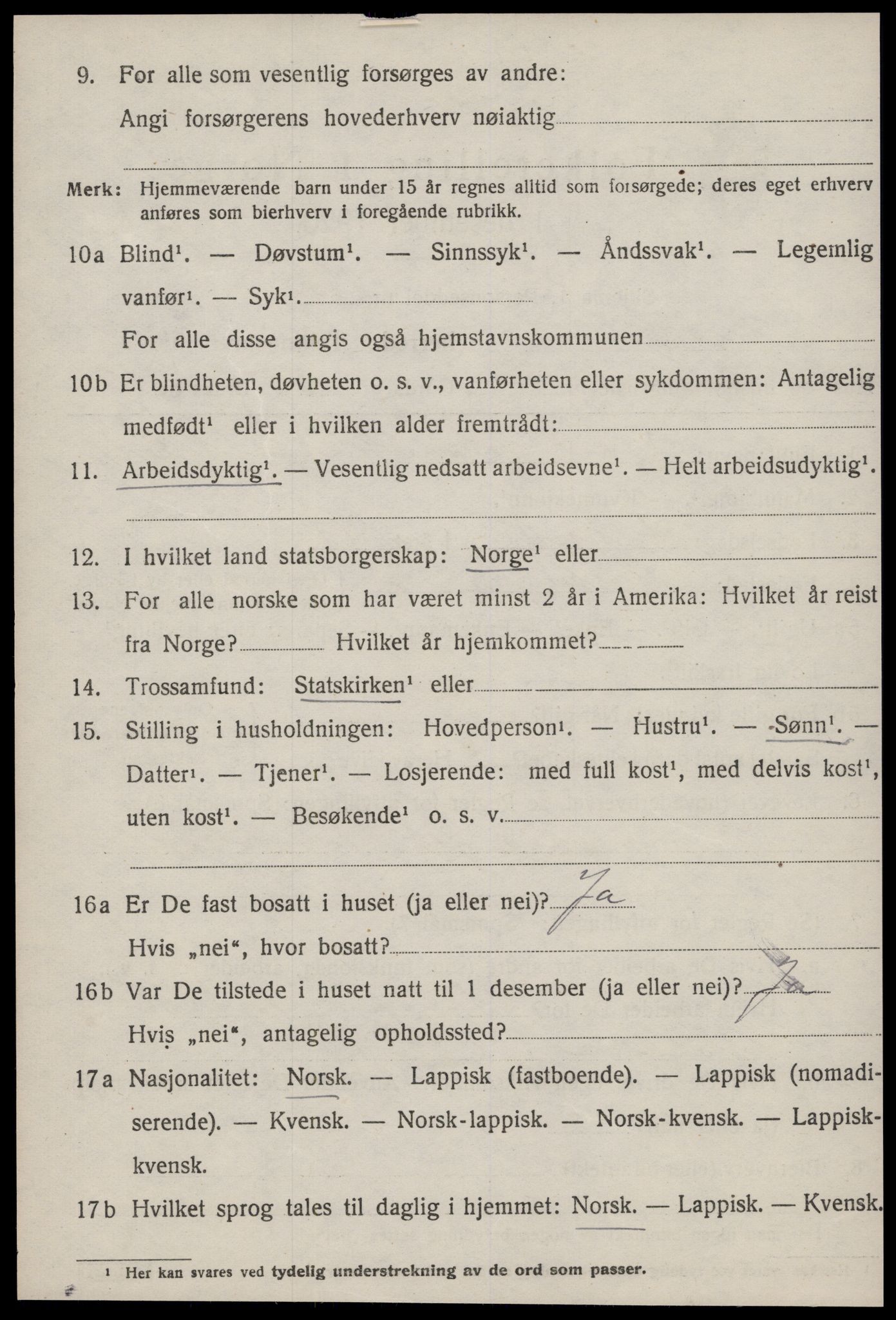 SAT, 1920 census for Nes (ST), 1920, p. 1972