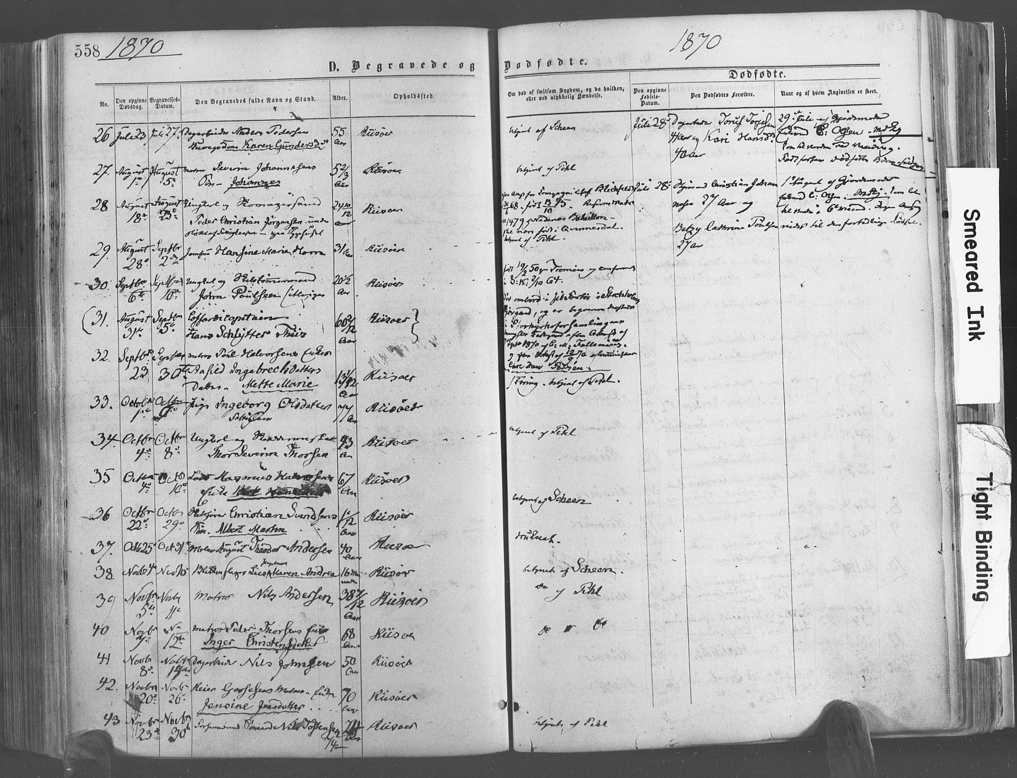 Risør sokneprestkontor, AV/SAK-1111-0035/F/Fa/L0004: Parish register (official) no. A 4, 1865-1882, p. 558