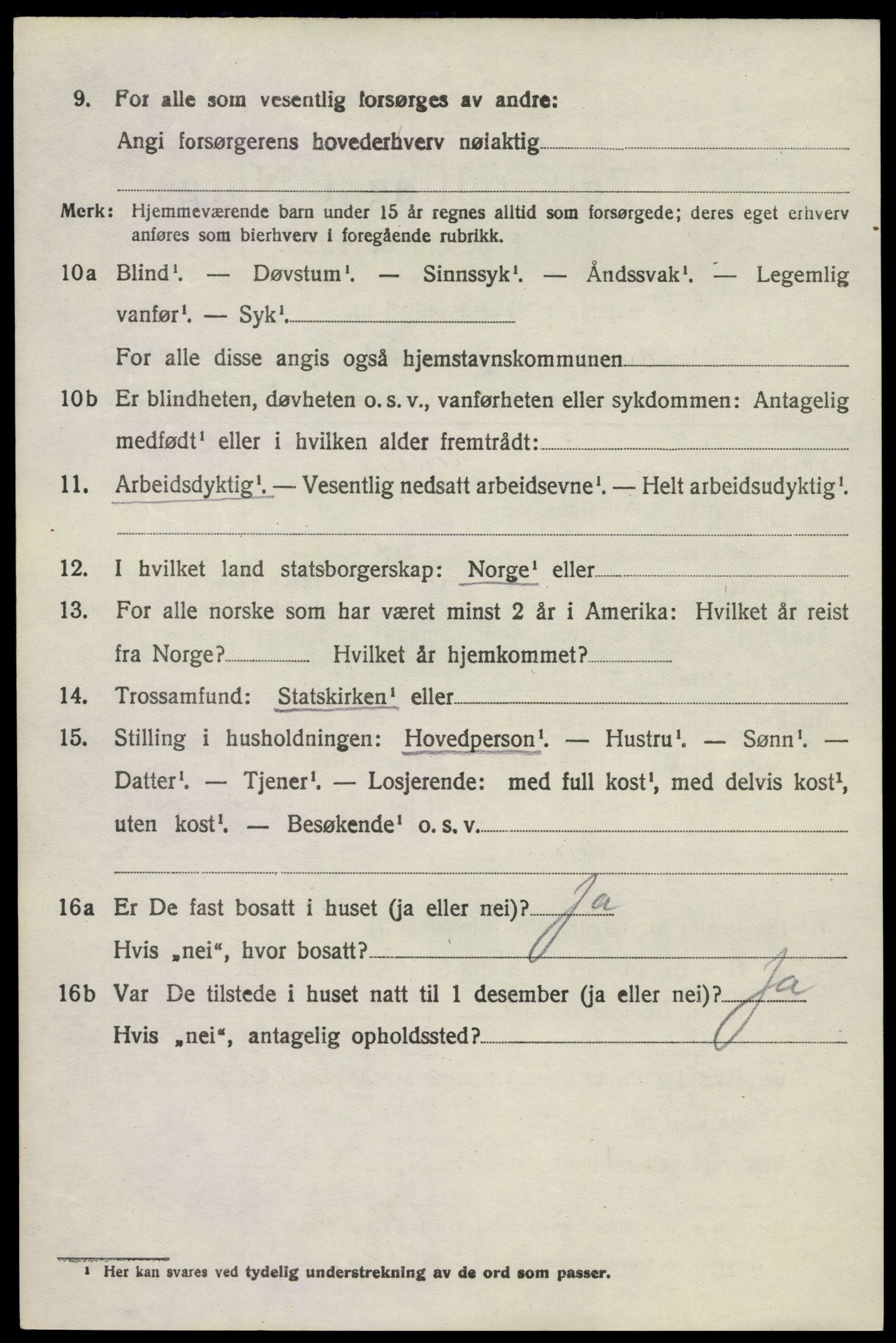 SAKO, 1920 census for Brunlanes, 1920, p. 9718