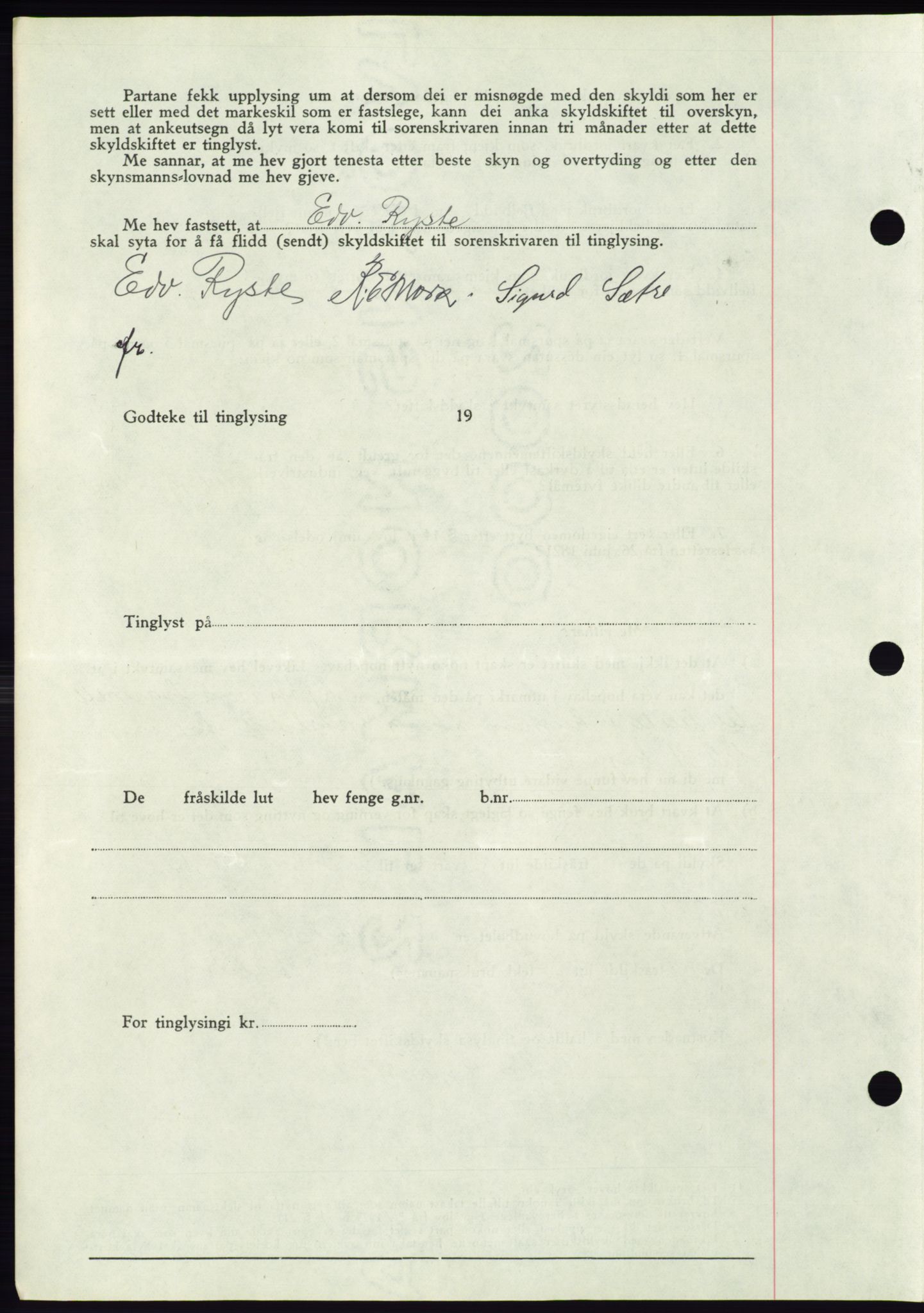 Søre Sunnmøre sorenskriveri, AV/SAT-A-4122/1/2/2C/L0066: Mortgage book no. 60, 1938-1938, Diary no: : 1314/1938