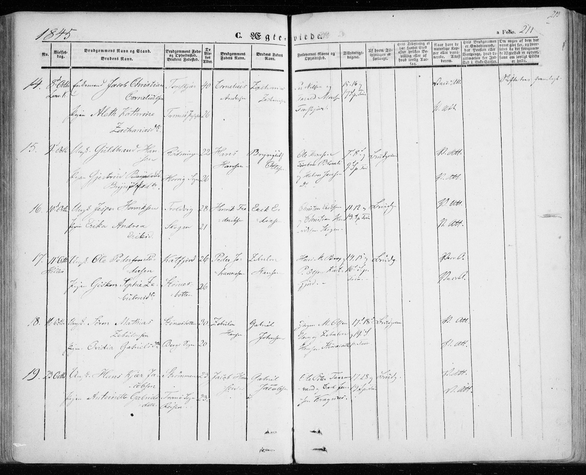 Lenvik sokneprestembete, AV/SATØ-S-1310/H/Ha/Haa/L0006kirke: Parish register (official) no. 6, 1845-1854, p. 213