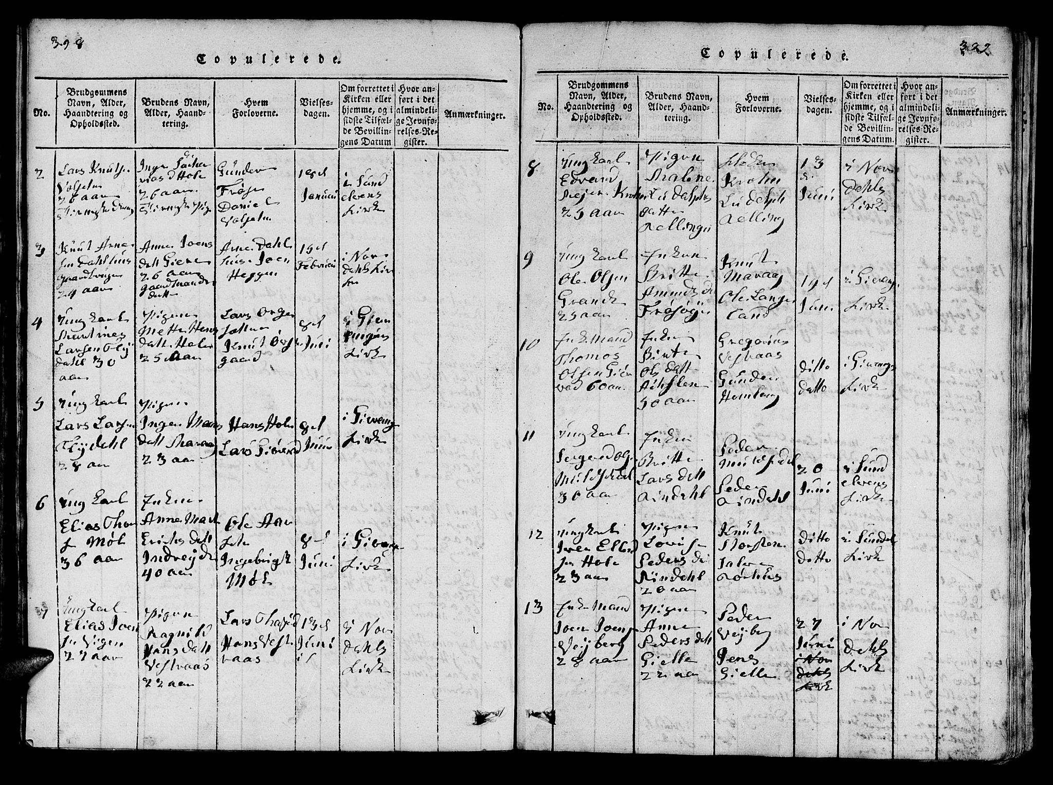 Ministerialprotokoller, klokkerbøker og fødselsregistre - Møre og Romsdal, AV/SAT-A-1454/519/L0246: Parish register (official) no. 519A05, 1817-1834, p. 398-399