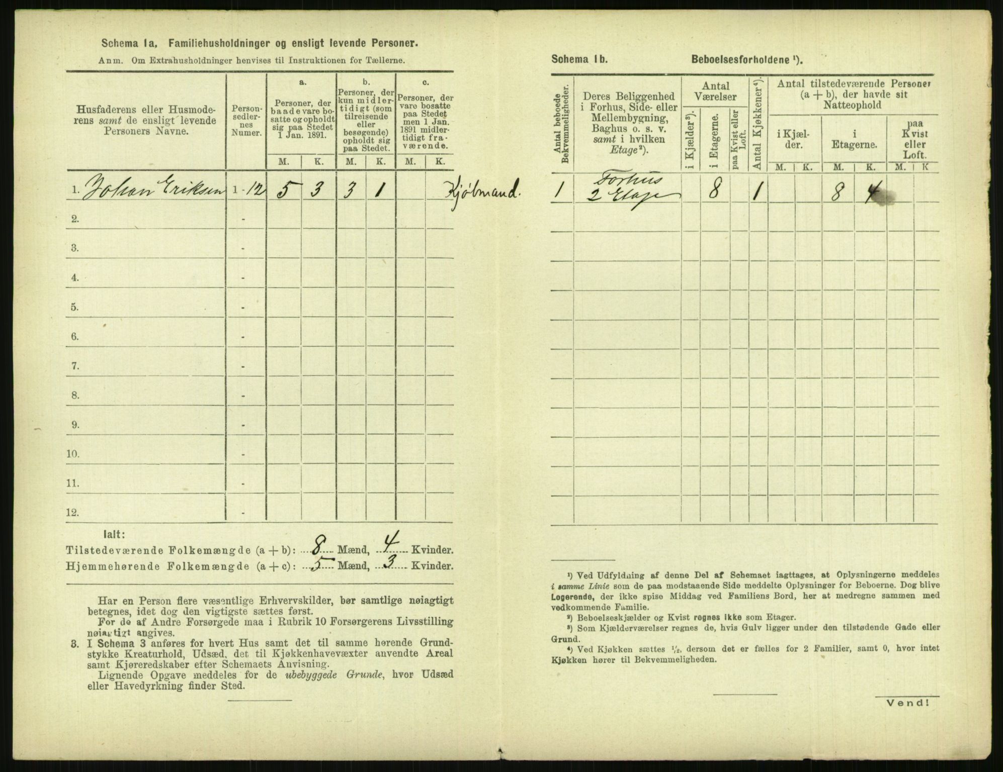 RA, 1891 census for 0806 Skien, 1891, p. 1369